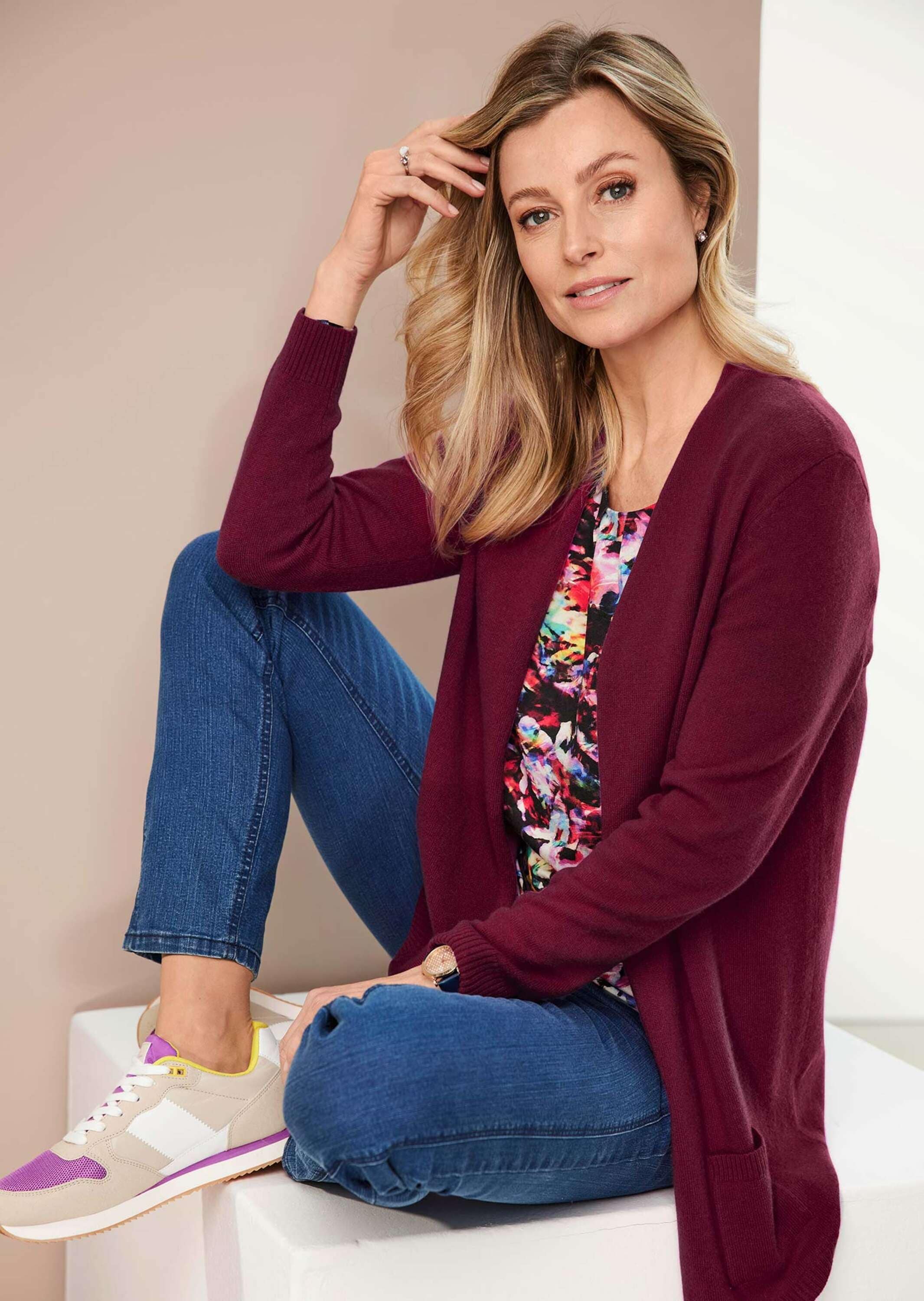 GOLDNER Strickjacke »Langarm Feinstrick-Cardigan«