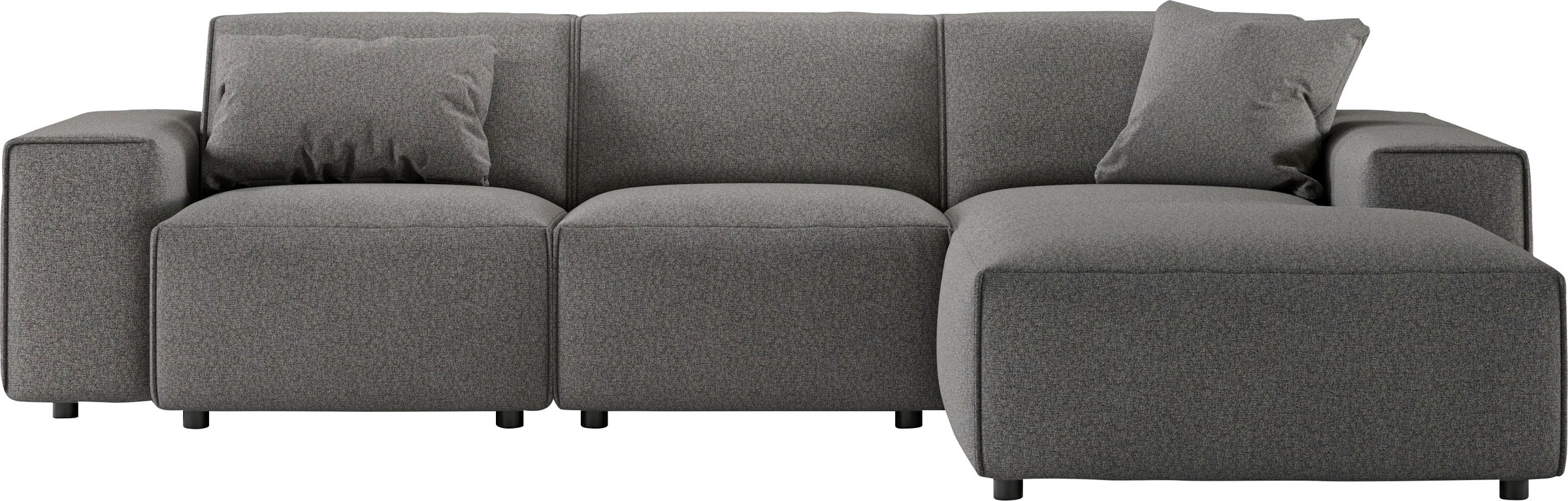 Ecksofa HOME AFFAIRE "Glimminge L-Form auch in Breitcord, Feincord + Easy care-Bezug", grau, B:264cm H:71cm T:191cm, 100% Polyester, Sofas, Ecksofa, Breite 264, Zierkissen 8