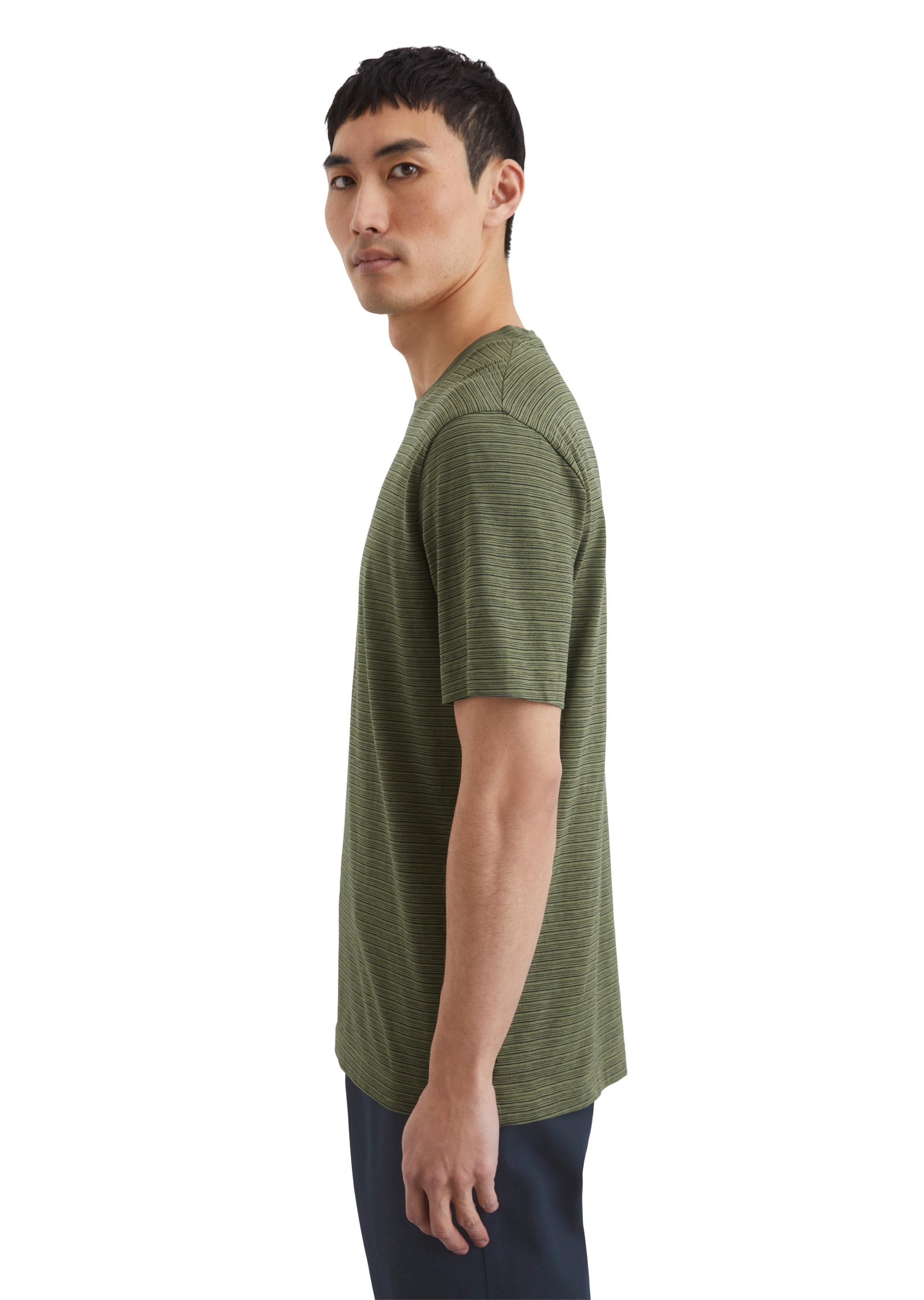 Marc O'Polo T-Shirt »aus gestreiftem Single-Slub-Jersey«