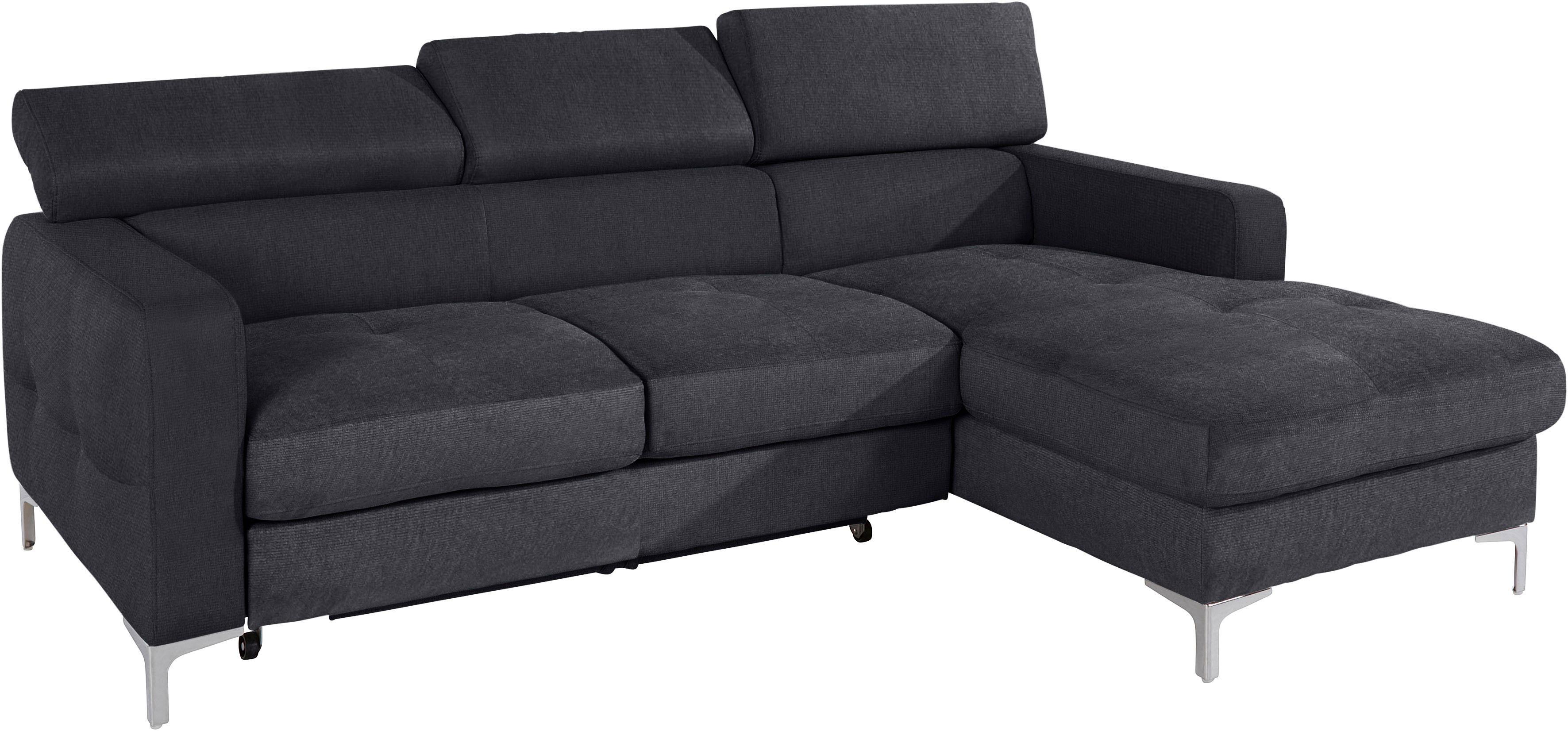 COTTA Ecksofa "Sammy L-Form" mit Kopfteilverstellung, wahlweise mit Schlaffunktion & Bettkasten