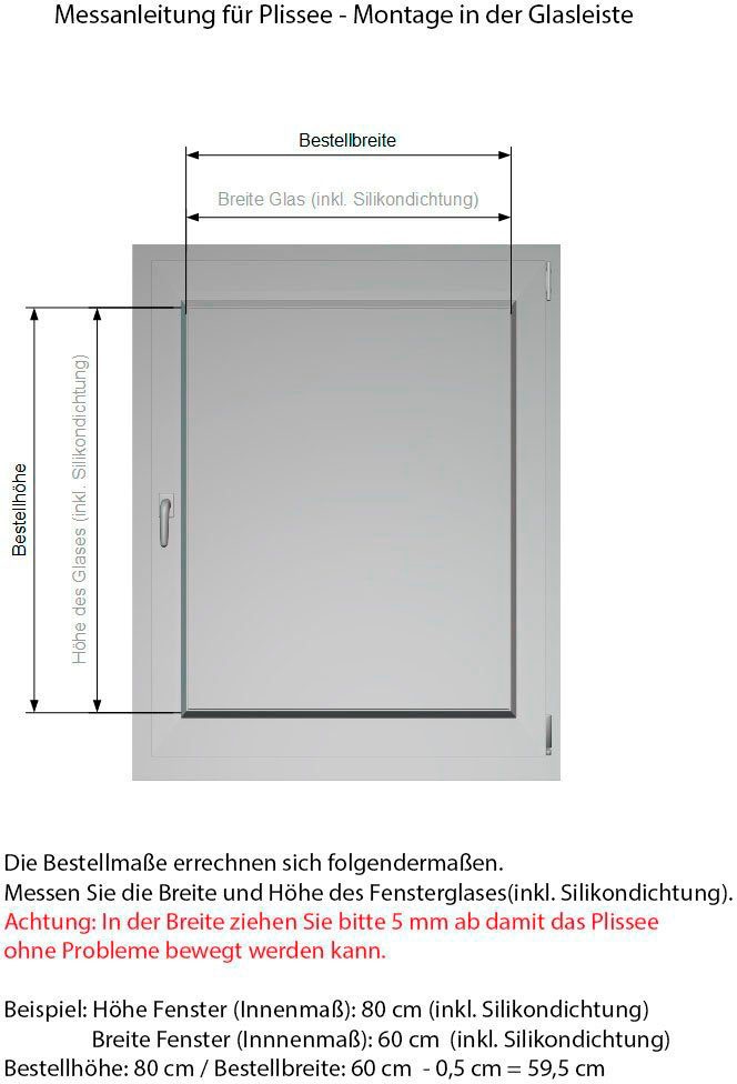 indeko Plissee »Thermo-Deluxe«, verdunkelnd, energiesparend, mit Bohren, verspannt, zur Montage in der Glasleiste, nach Maß