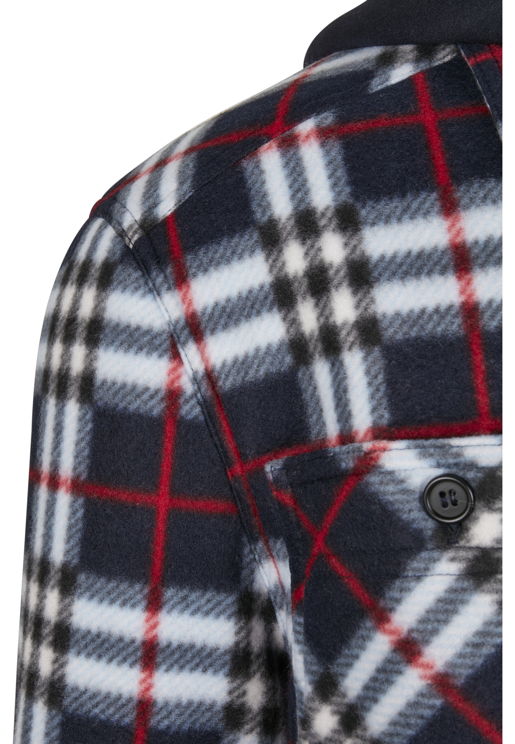 URBAN CLASSICS Allwetterjacke »Urban Classics Herren Hooded Polar Fleece Overshirt« 1 Stk. tlg. mit Kapuze