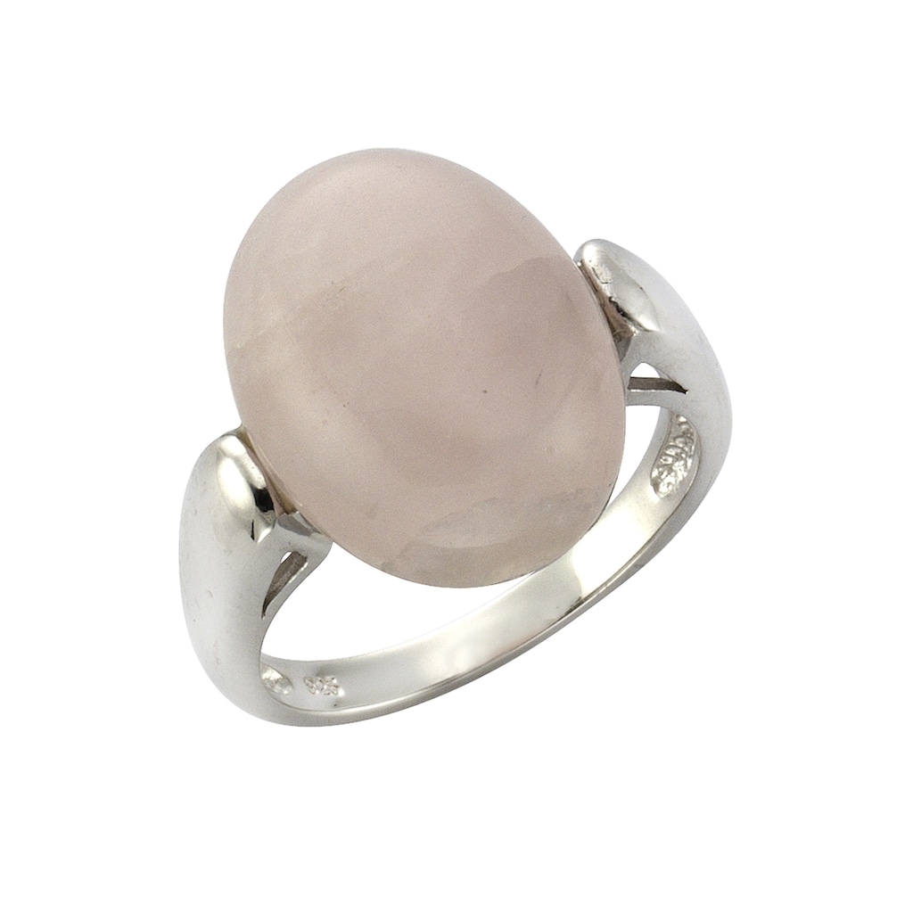 Zeeme Fingerring »925/- Sterling Silber Rosenquarz«