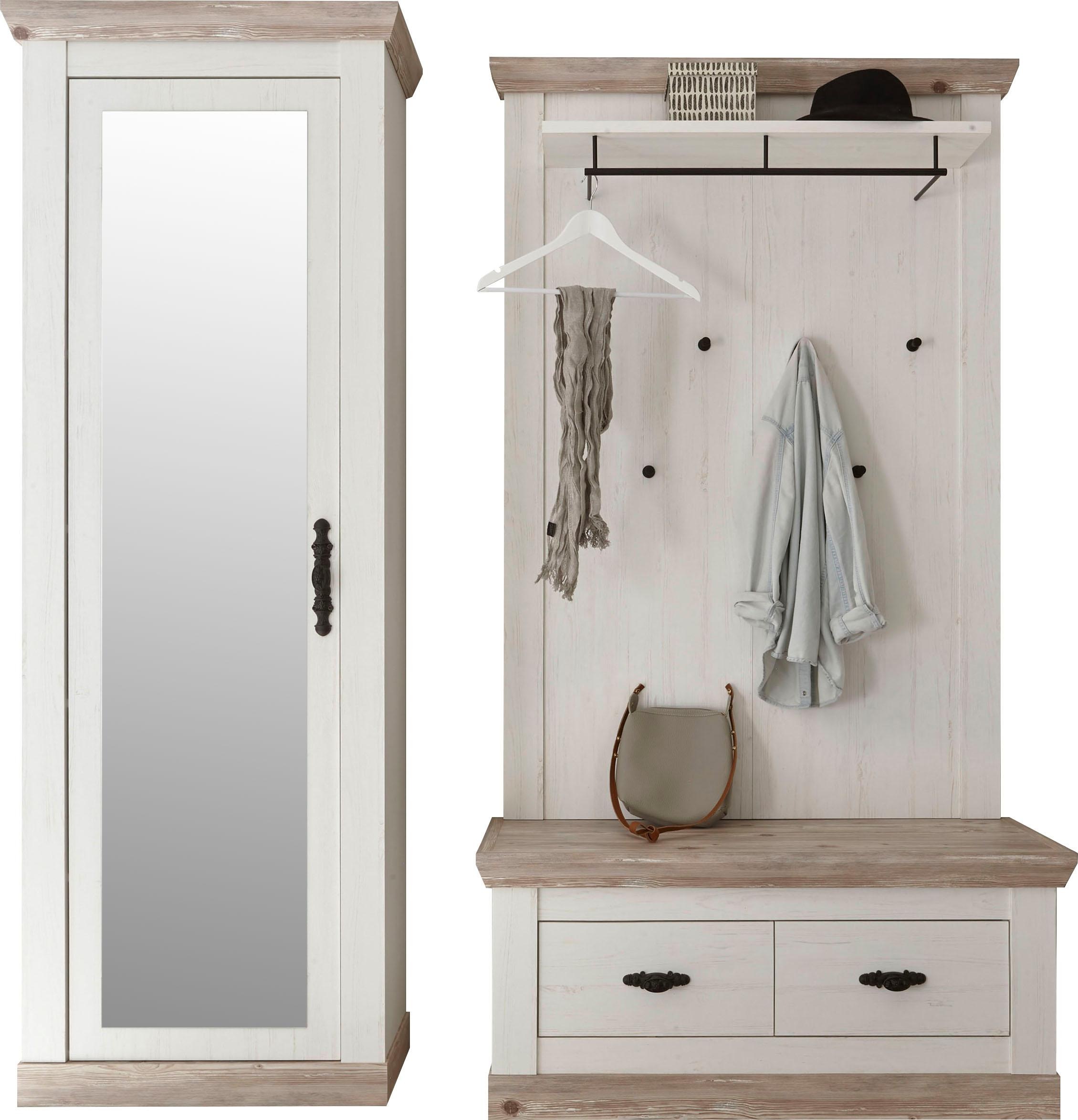 Home affaire Garderoben-Set "Florenz" mit Sitzkissen 4tlg., 3 Stk. tlg. günstig online kaufen