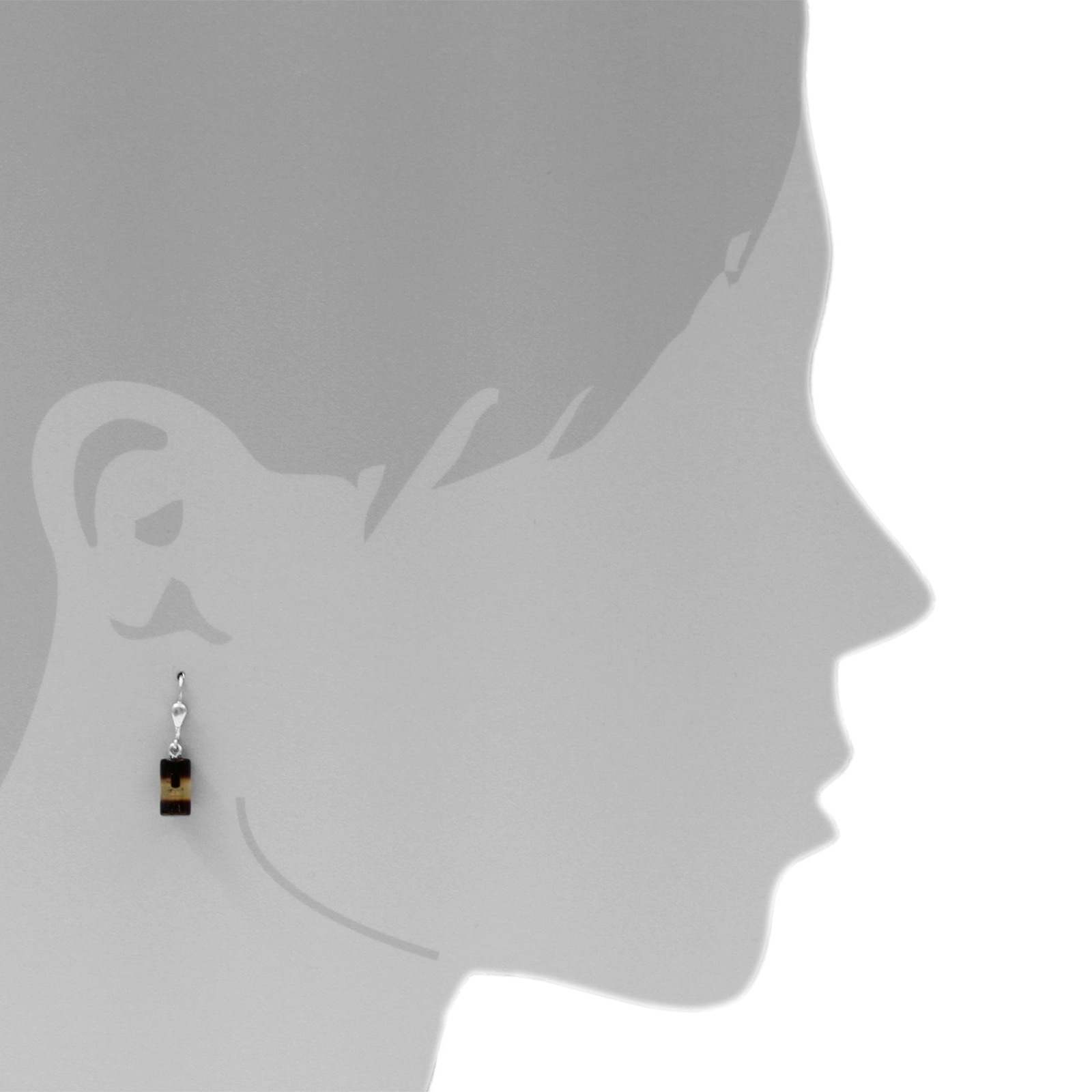Ostsee-Schmuck Walze 6mm Amber Earrings Silver 2