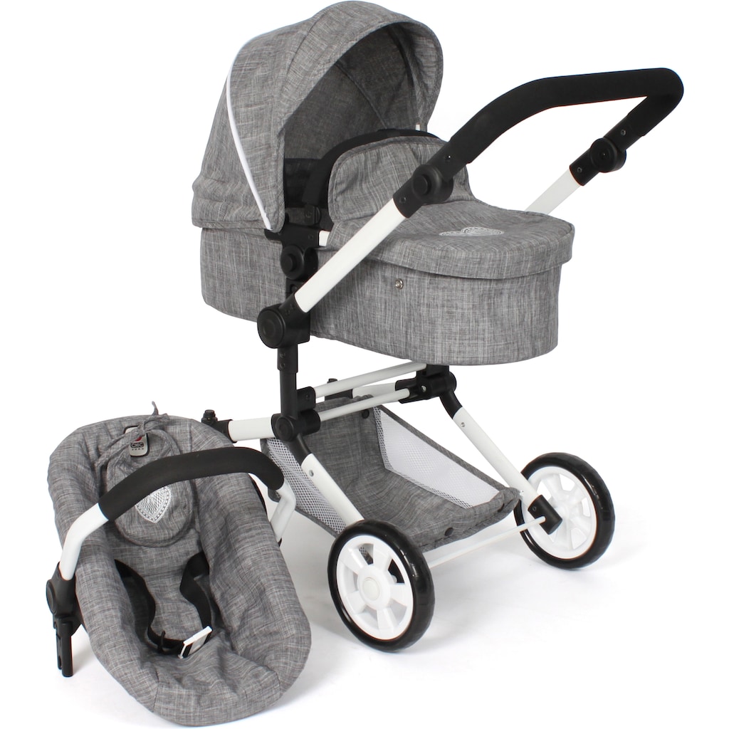 CHIC2000 Kombi-Puppenwagen »Linus, Jeans Grey«, (Set)