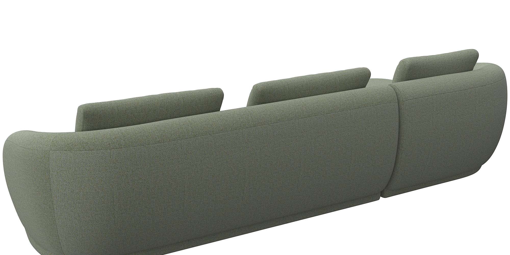 FLEXLUX Wohnlandschaft »Torino, rund, L-Form, Sofa-Ecke mit Recamiere, Longchair-Sofa«, Modernes, organisches Sofa-Design, Kaltschaum, Wellenunterfederung