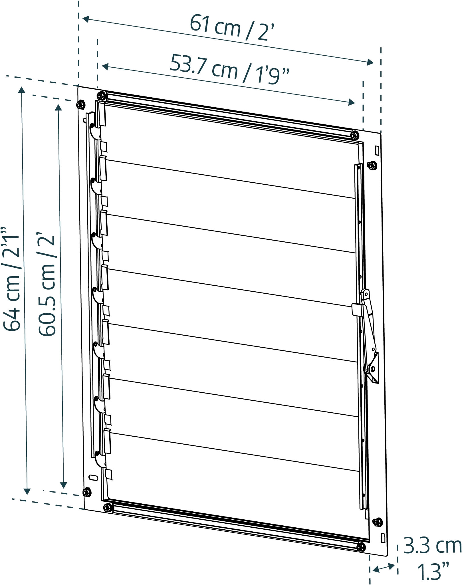 Palram - Canopia Fenster, seitliches Lamellenfenster für Gewächshäuser