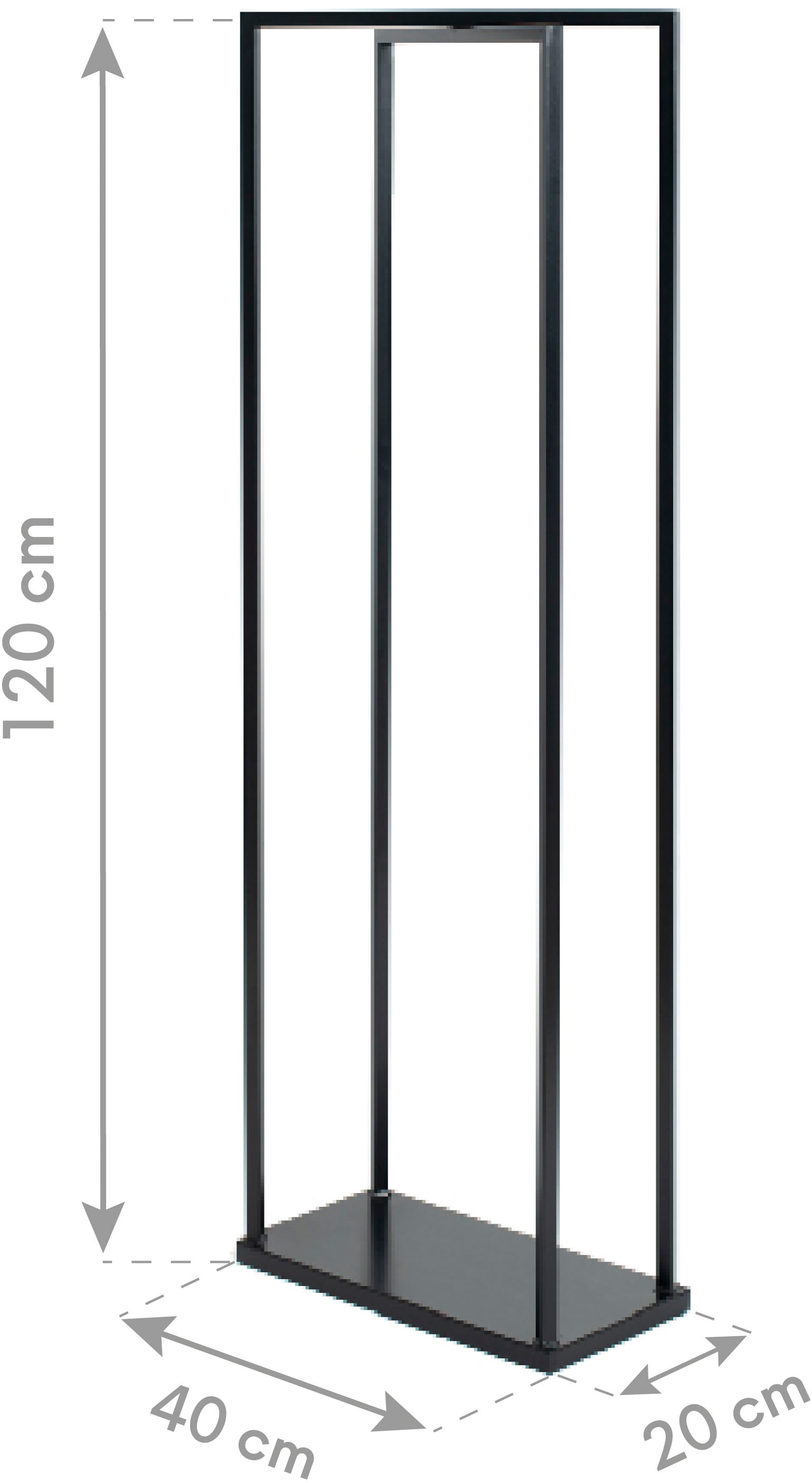 WESTMANN Kaminholzregal »Xavier«, schwarz, BxTxH: 40x20x120cm