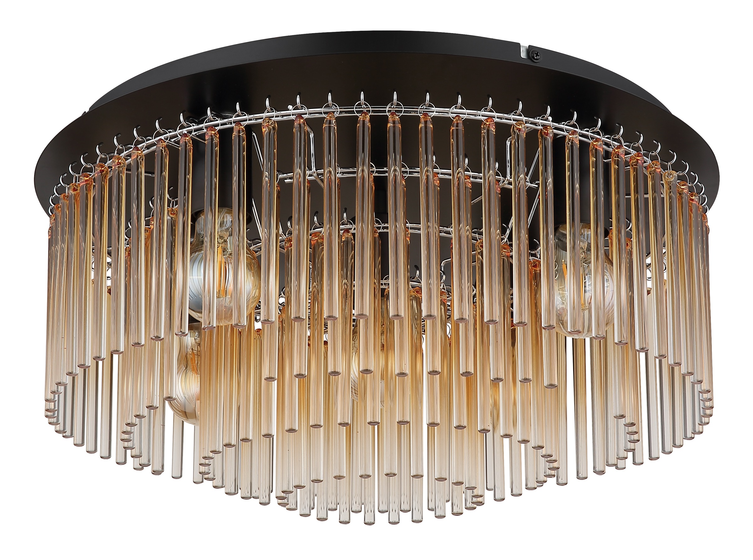 GLOBO LIGHTING Deckenleuchte »GORLEY«, Leuchtmittel E27 | ohne Leuchtmittel, Deckenleuchte/Glasstäbe/Glas amber/Wohnzimmer/Esszimmer