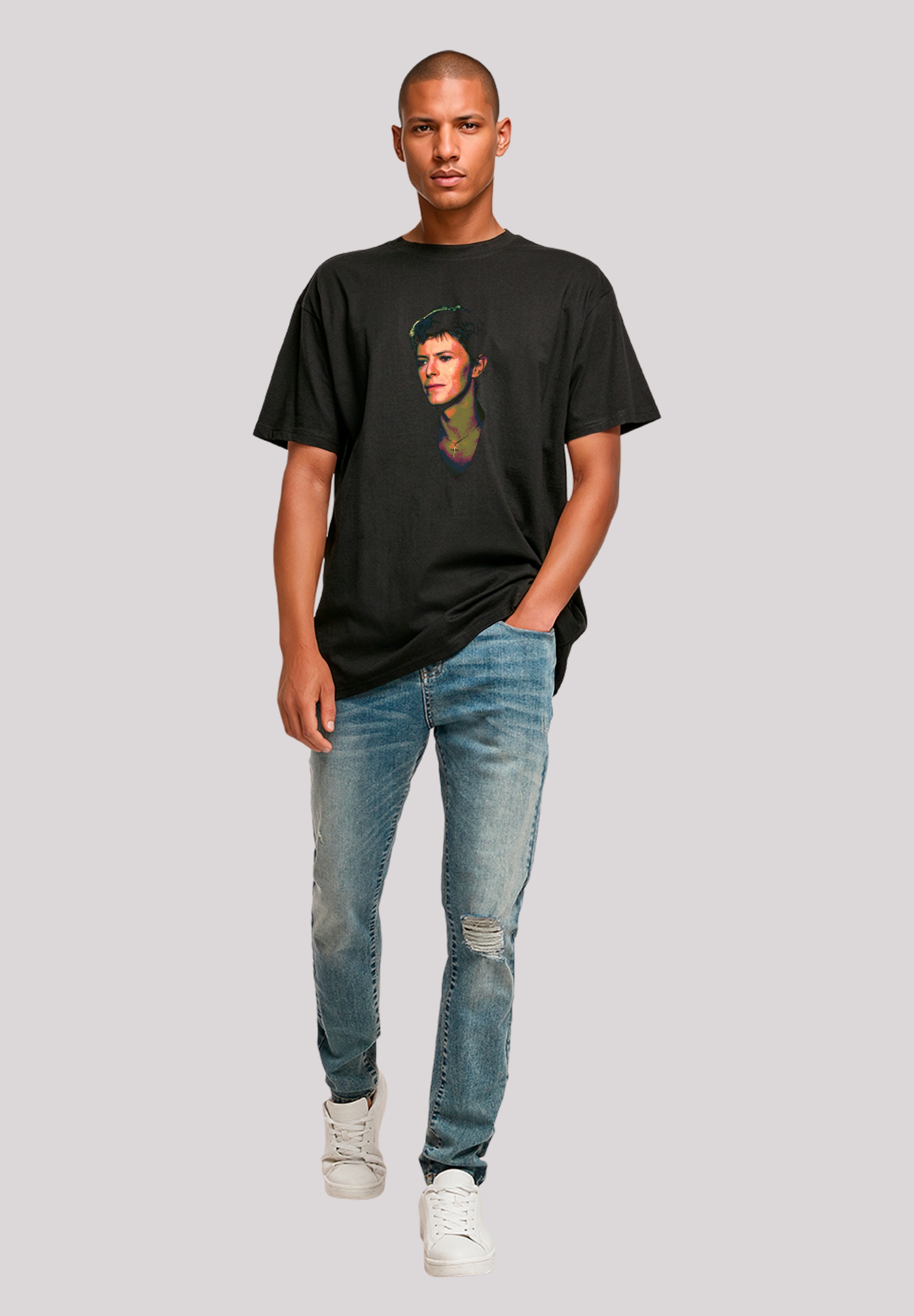 F4NT4STIC T-Shirt »TV Times Pop Star David Bowie 1977«, Premium Qualität