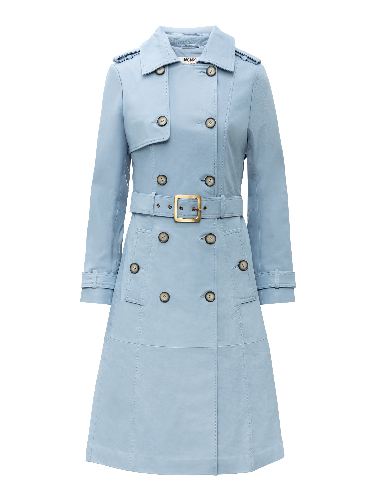 RICANO Trenchcoat "Mantel Gloria" Handgefertigt aus echtem Leder