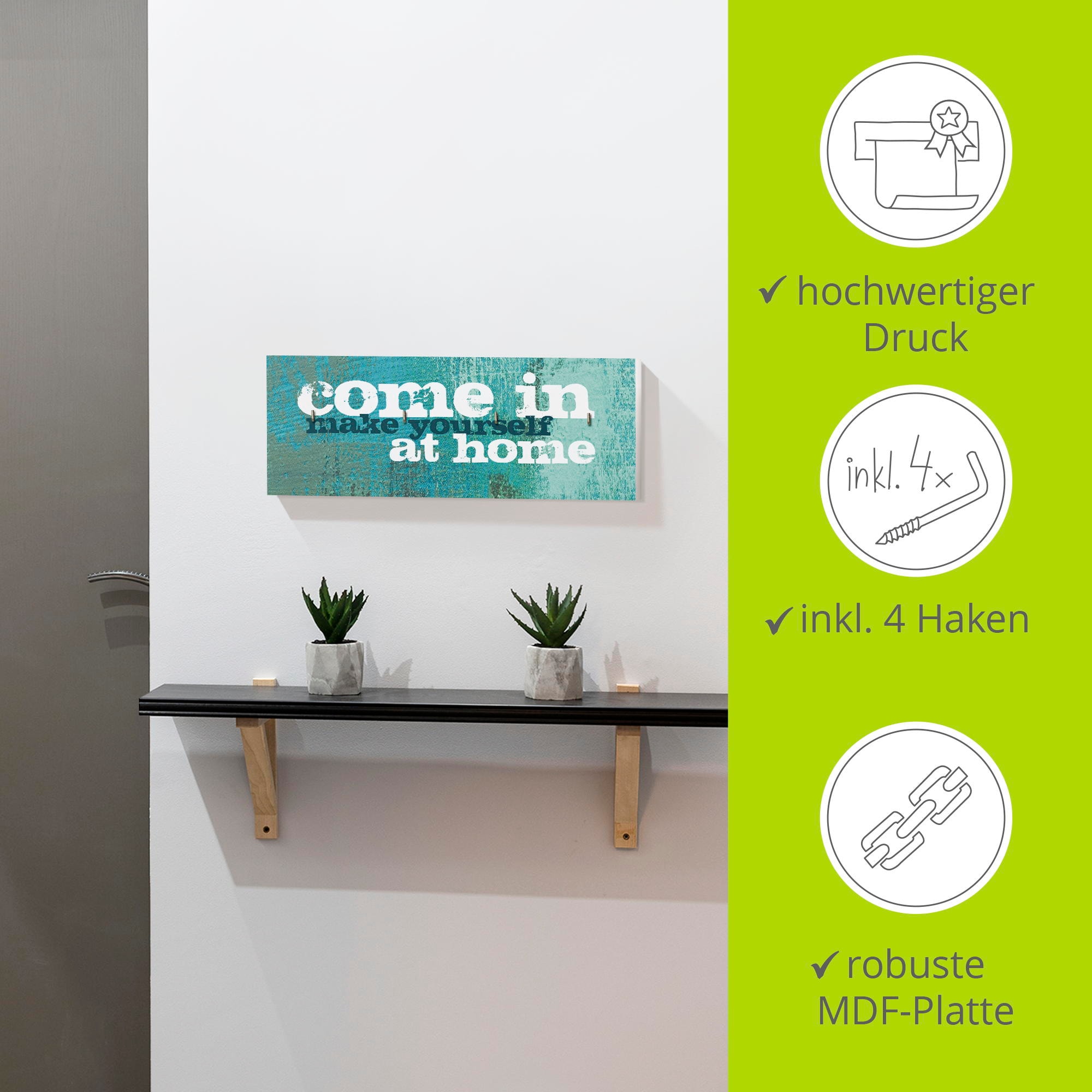 Artland Hakenleiste »Herein«, MDF