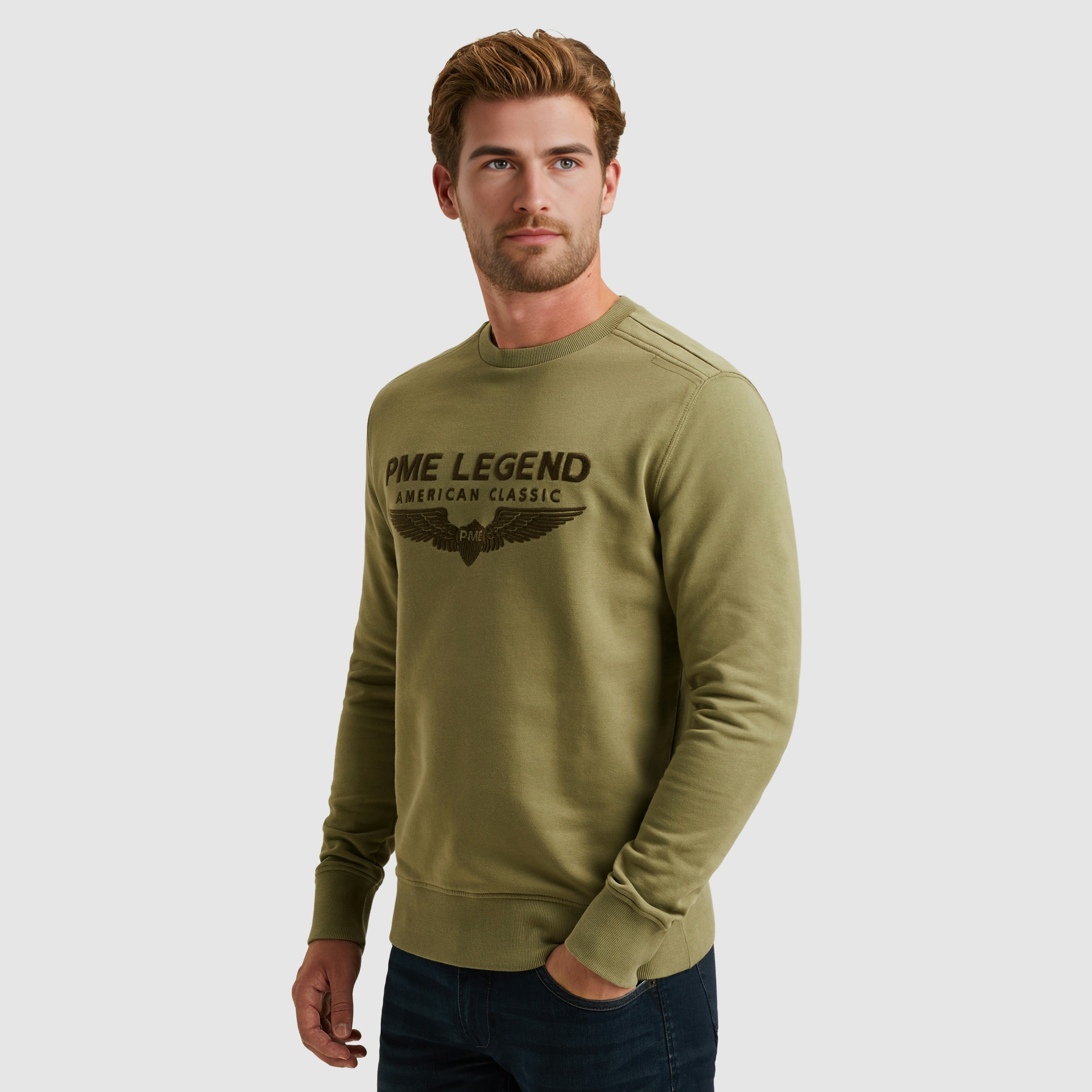 PME LEGEND Sweatshirt »Crewneck soft terry with logo«, mit Logo Print