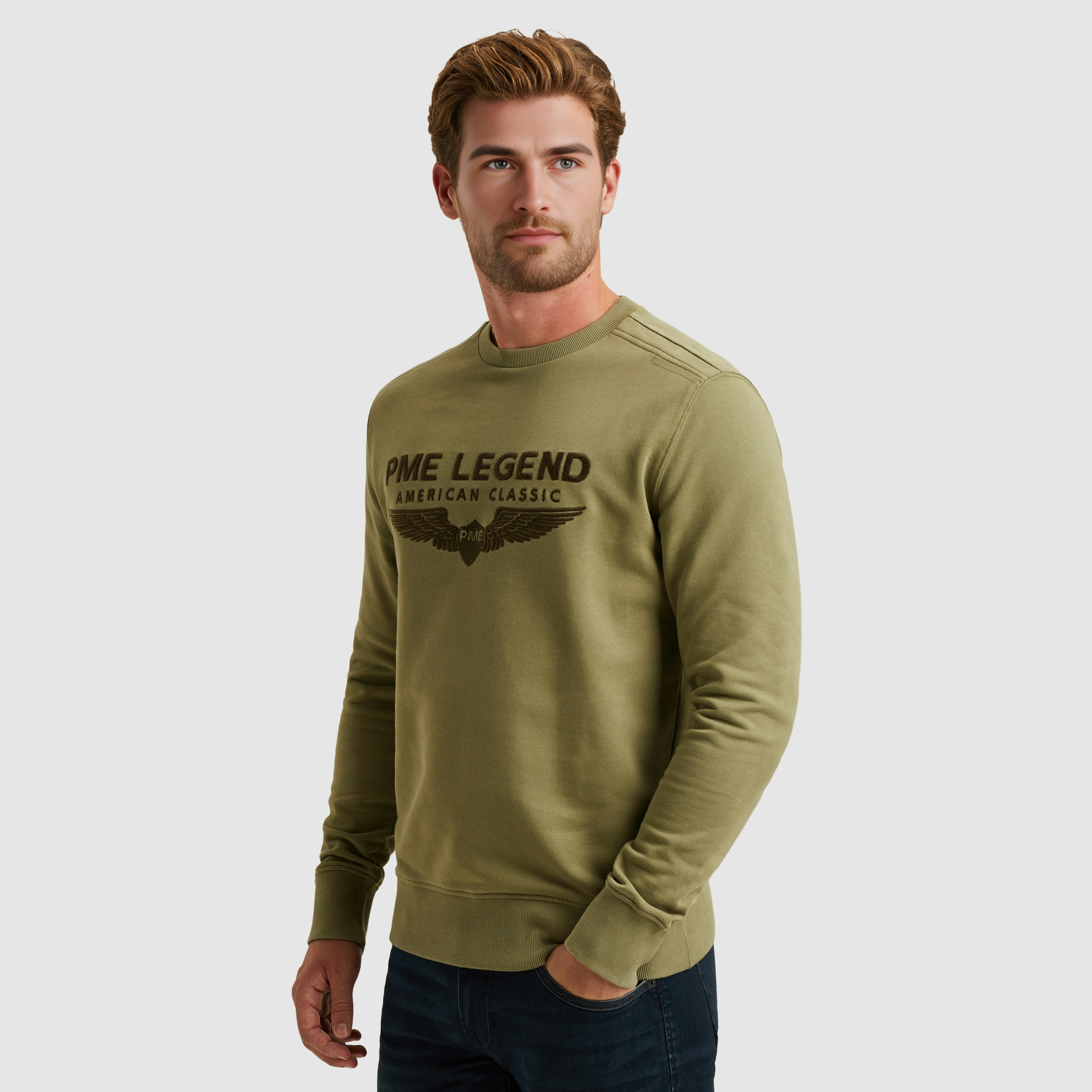 PME LEGEND Sweatshirt "Crewneck soft terry with logo", mit Logo Print günstig online kaufen