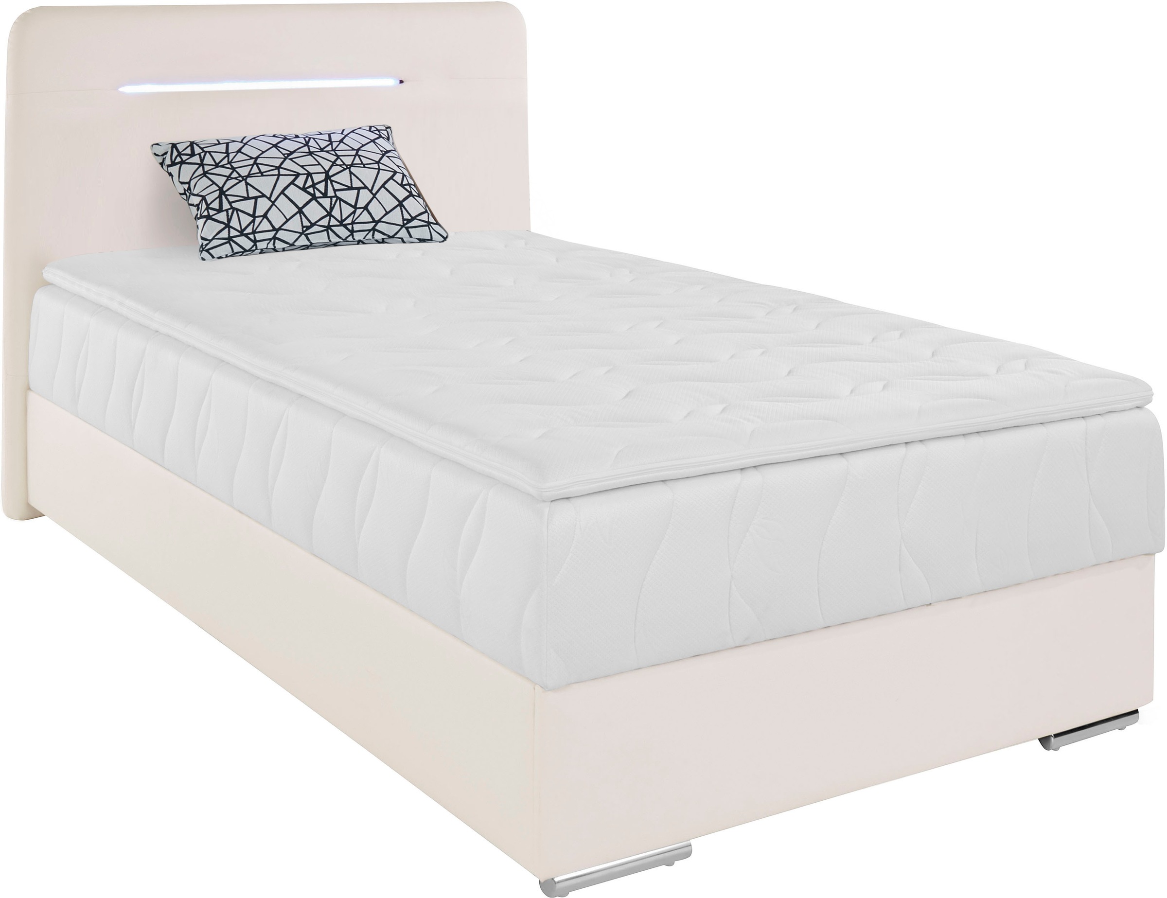 COTTA Boxbett »Lighstar«, inklusive LED-Beleuchtung, Topper, Bettkasten und Zierkissen