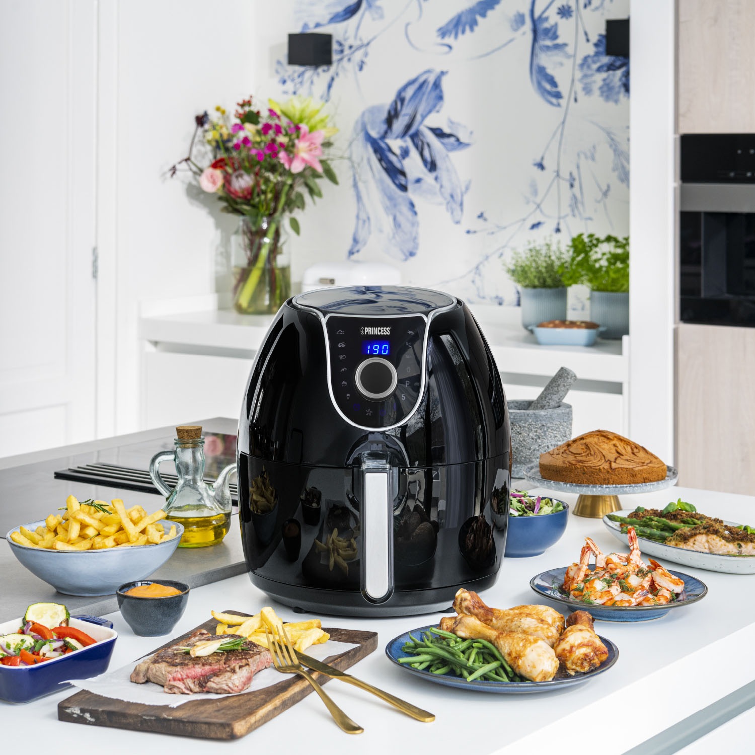 PRINCESS Heißluftfritteuse "XXL 182055" 1700 W Fassungsvermögen 5,2 l digit günstig online kaufen