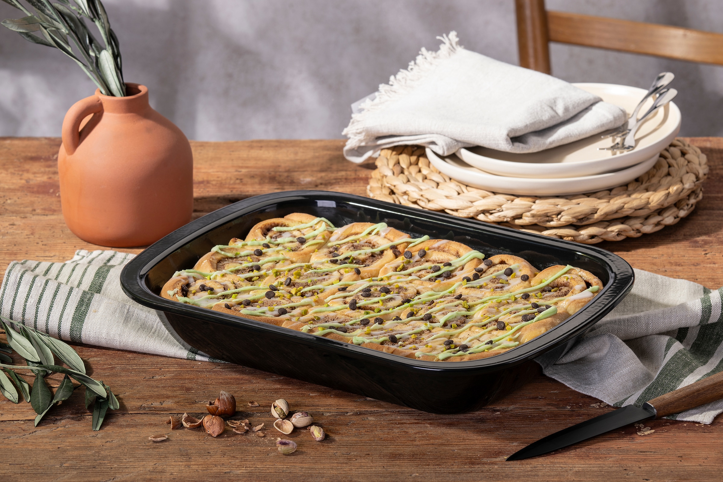 Dr. Oetker Küchenhelfer Auflaufform »Back-Idee Kreativ, aus Emaille« Emaille 1 Stk. tlg. hitzebeständig bis 400°C, schnitt- und kratzfest, induktionsgeeignet