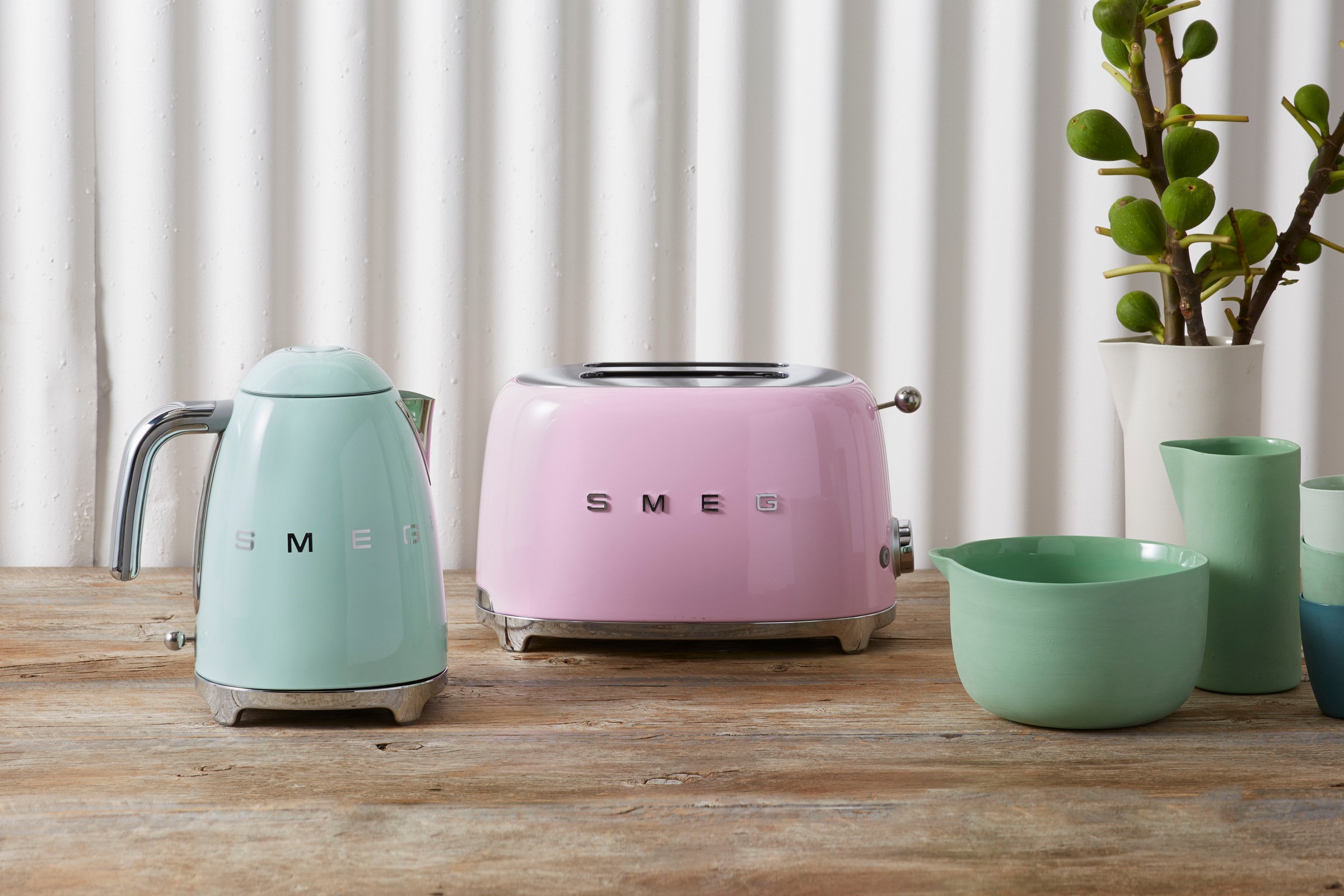 Smeg Toaster »TSF01PKEU«, 2 kurze Schlitze, für 2 Scheiben, 950 W