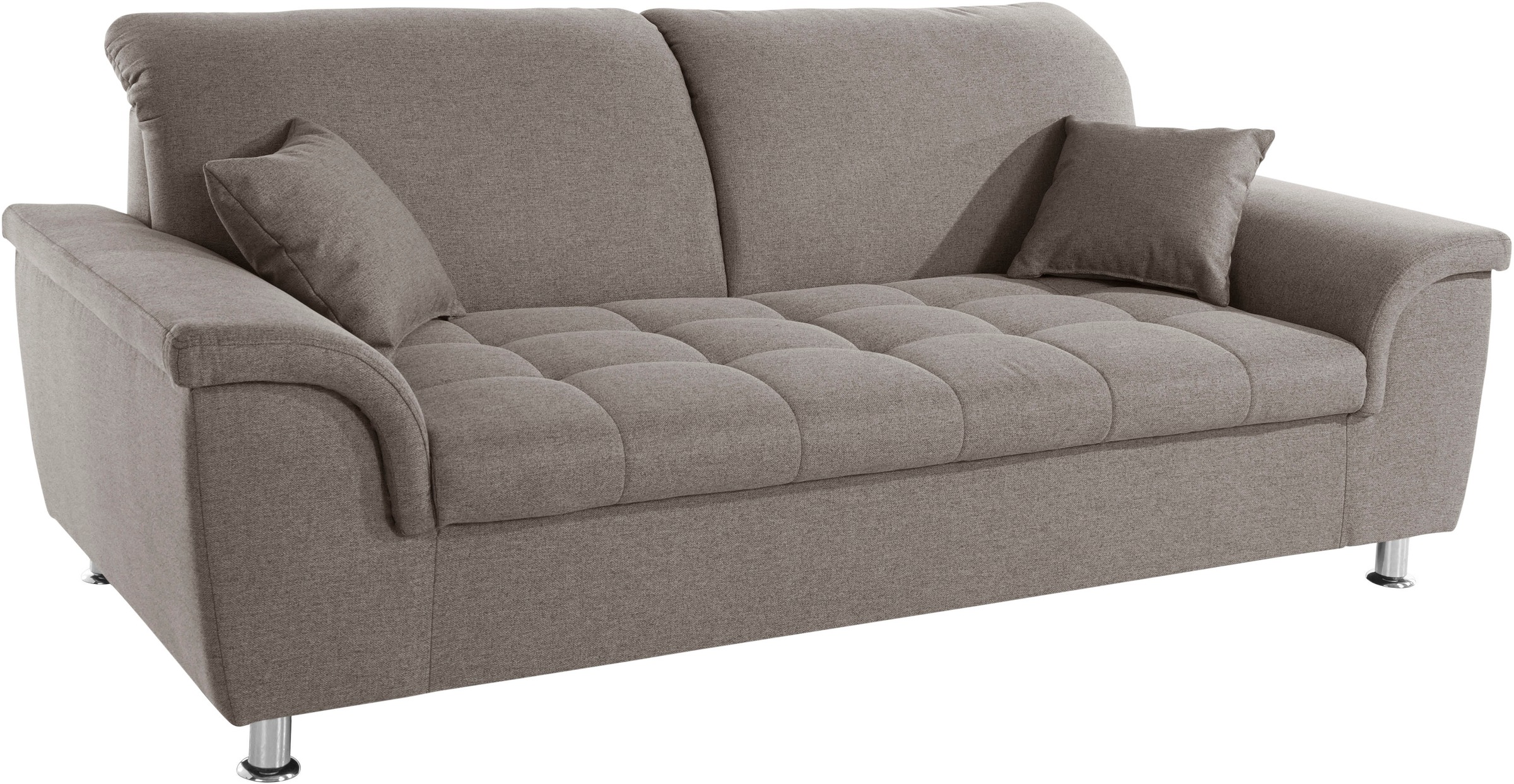 DOMO collection 2,5-Sitzer »Franzi, zeitlos und elegant, moderne Sitzheftung«, wahlweise mit Kopfteilverstellung, inklusive Zierkissen