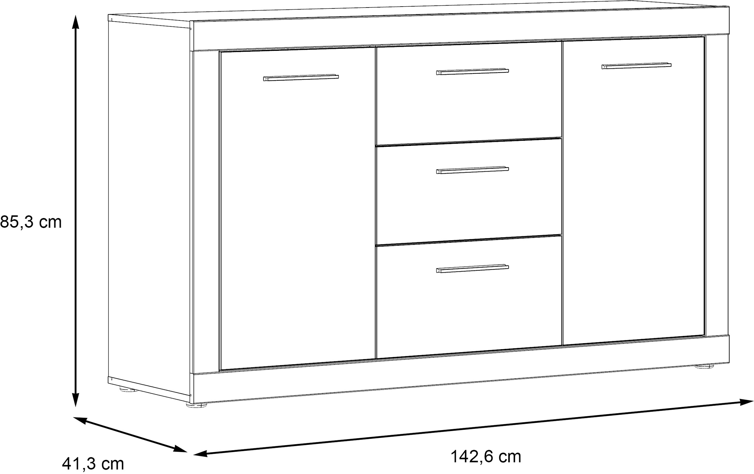 FORTE Sideboard »Blue Lake«