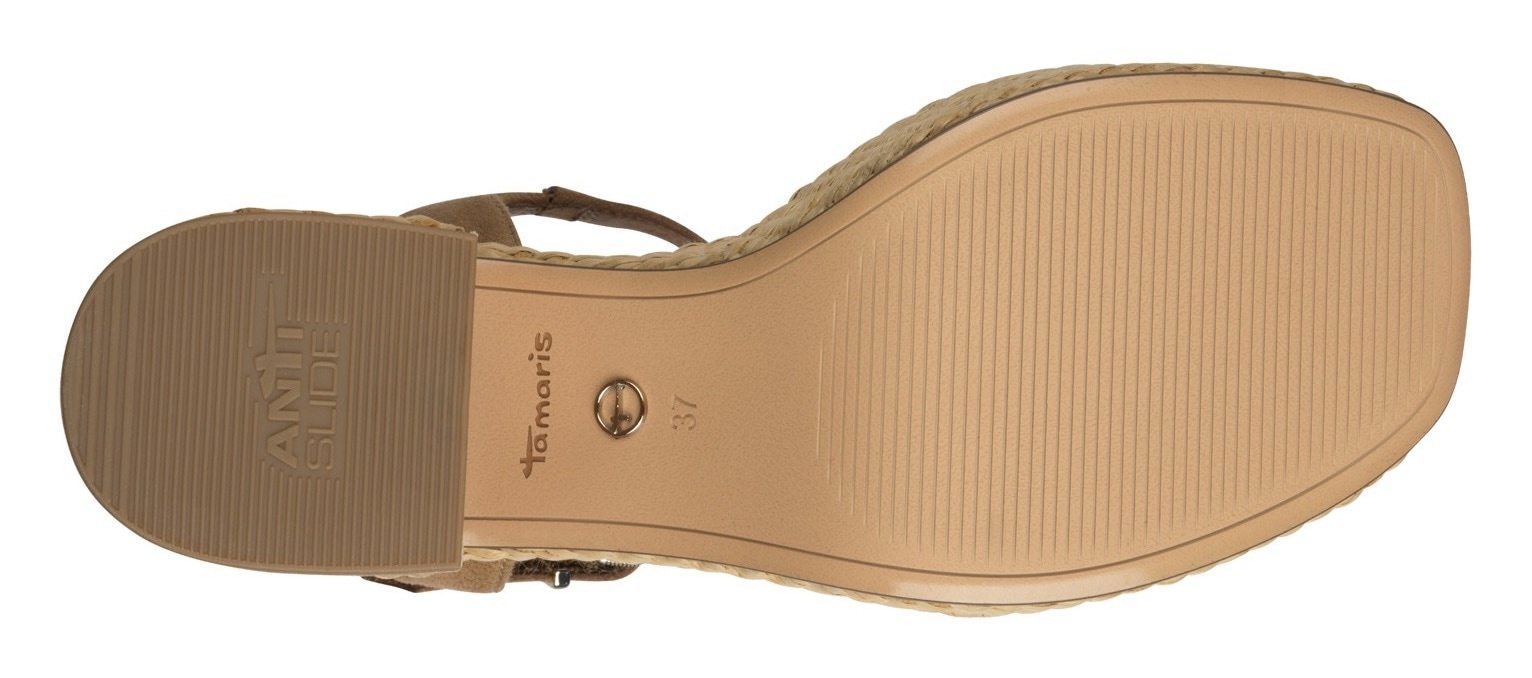 Tamaris Sandalette, Blockabsatz, Plateau, Riemchensandale mit Touch it-Ausstattung