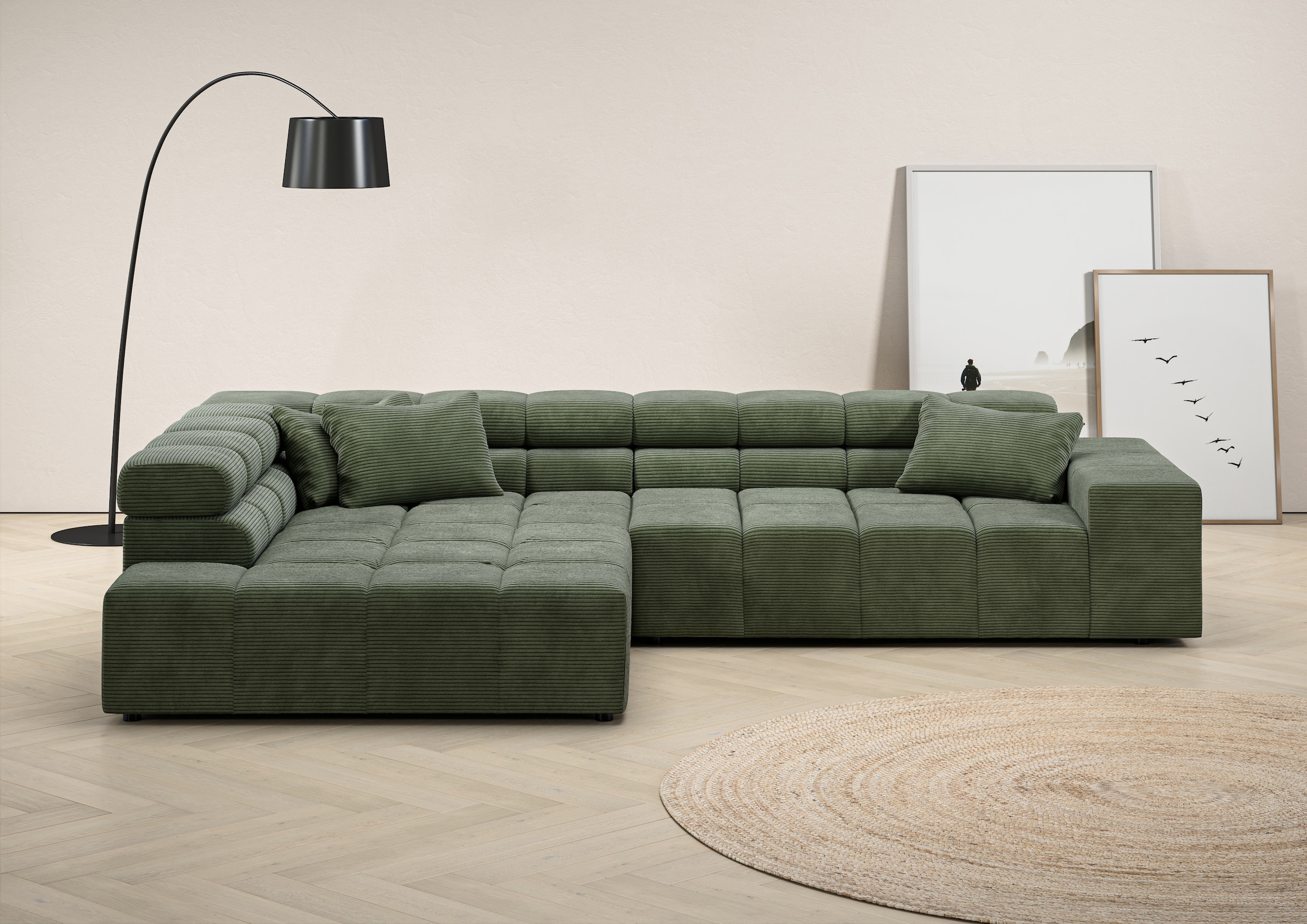 INOSIGN Ecksofa "Ancona incl. Kopfteilverstellung, Breite 319cm, L-Form", w günstig online kaufen