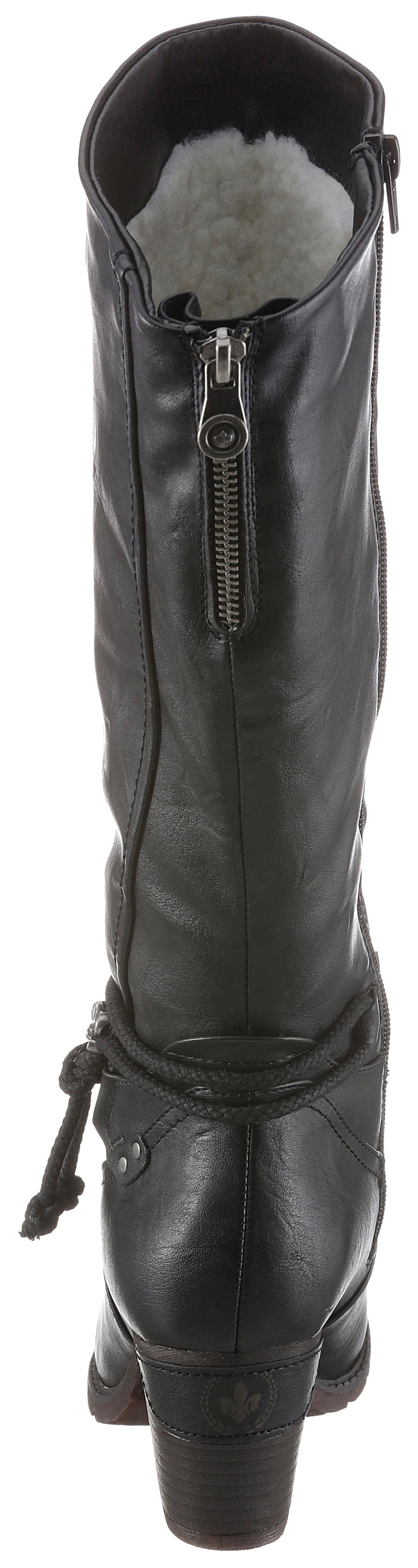 Rieker Stiefel, Langschaftstiefel, mit Zierbänder, XL-Schaft