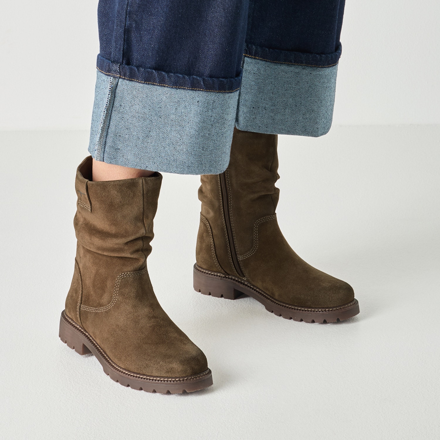 Tamaris Stiefelette  Blockabsatz, Boots mit slouchy Schaft