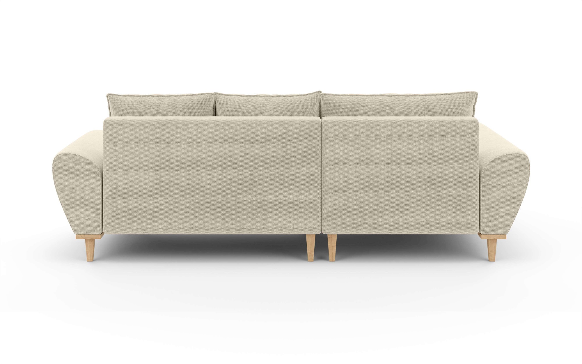 Home affaire Ecksofa »Ahrdorf mit Bettfunktion und Bettkasten, Maße: B/H/T 268/86/175 cm«, L-Form mit 3 Rückenkissen und moderne gerundete Armlehnen