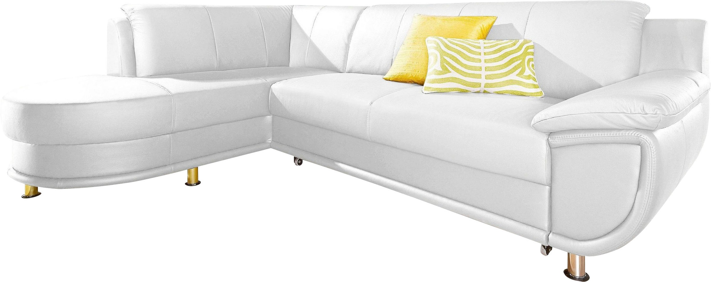TRENDMANUFAKTUR Ecksofa »Rondo, zeitlos und elegant, OTTOs Choice, bequem, L-Form«, wahlweise mit Federkern, wahlweise mit Bettfunktion