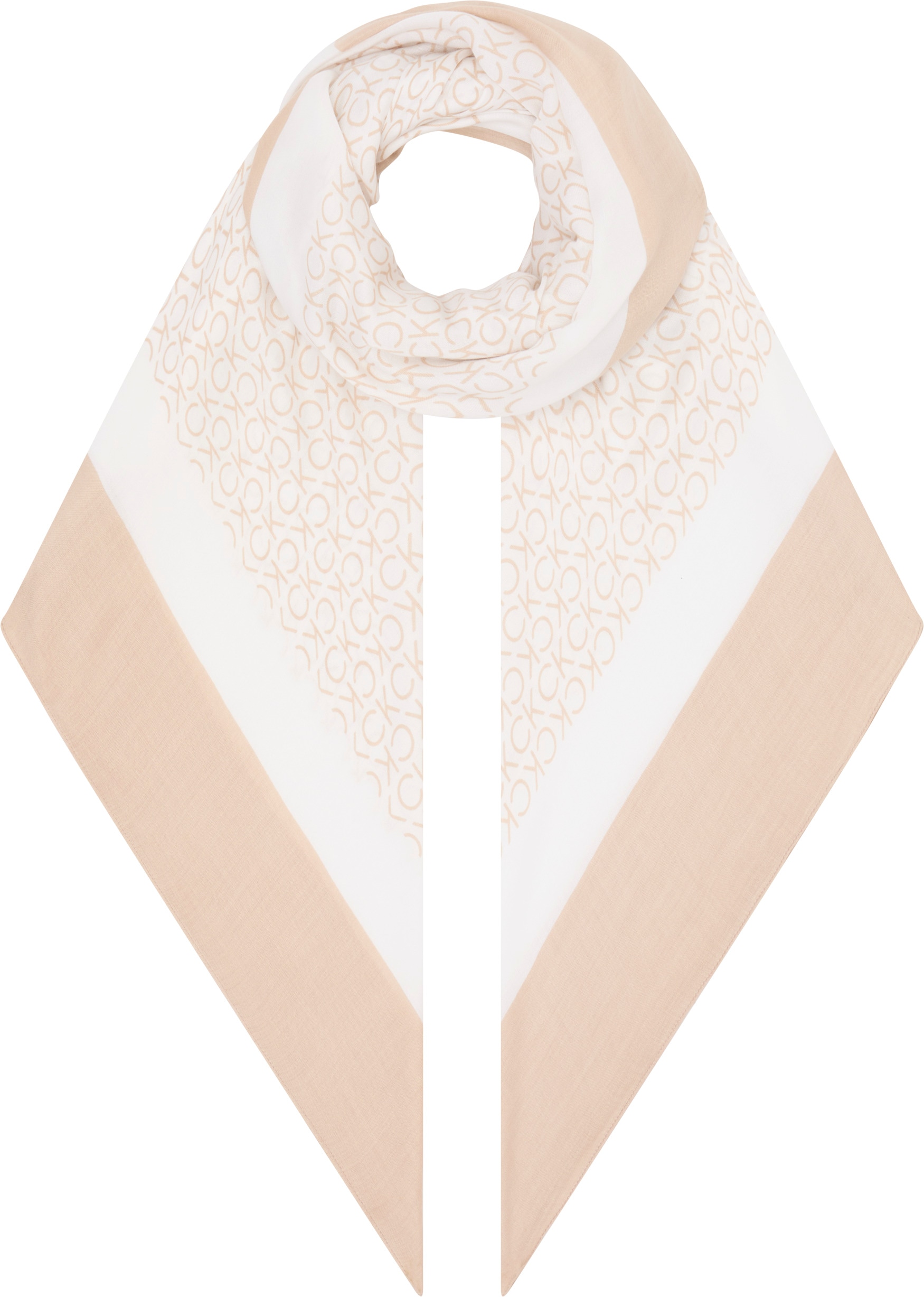 Calvin Klein Schal »GEO MINIMAL SCARF 130X130«, mit Logo-Print