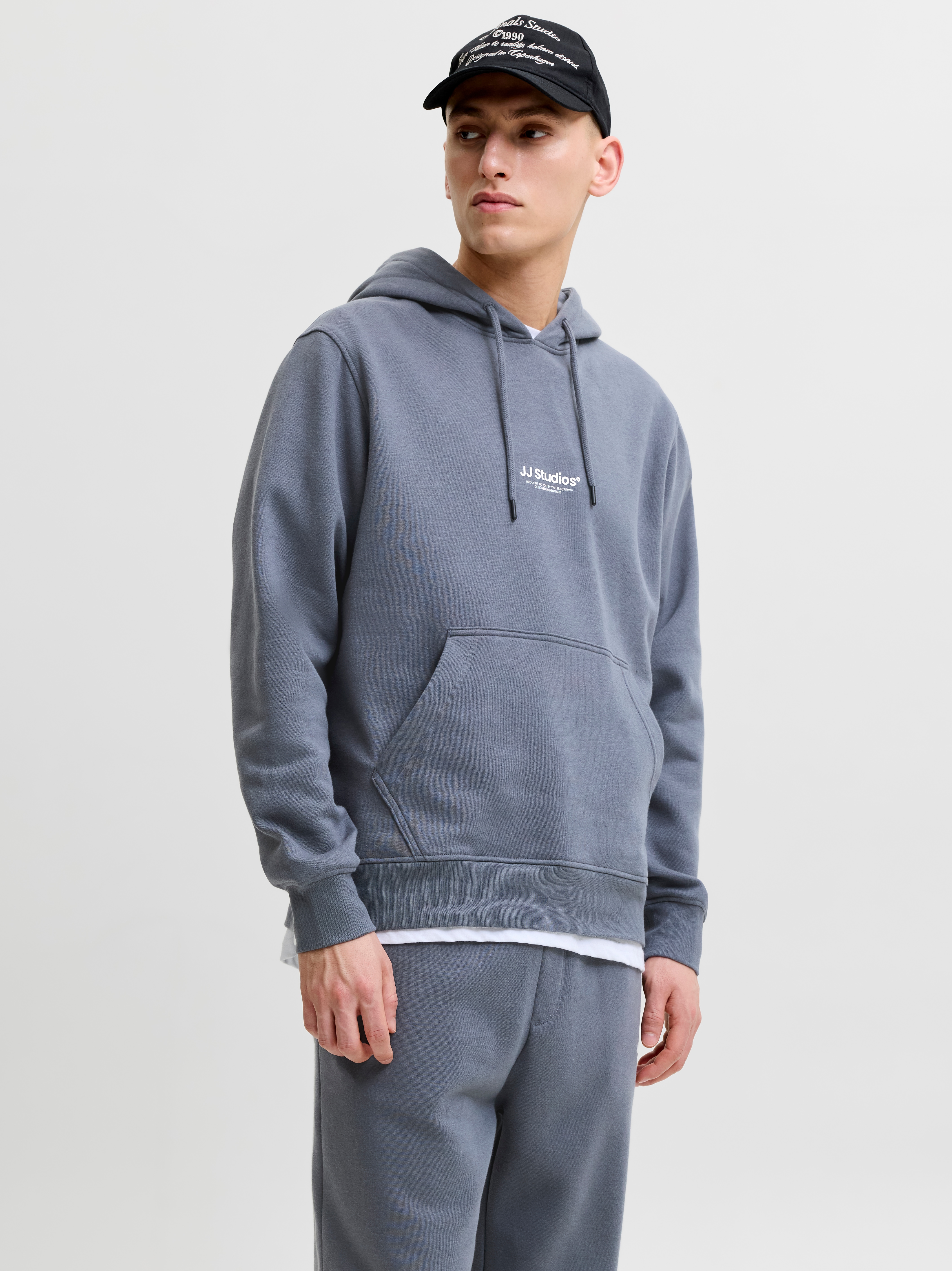 Jack & Jones "JJESOHO SWEAT HOOD NOOS", Baumwollmischung, relaxed fit