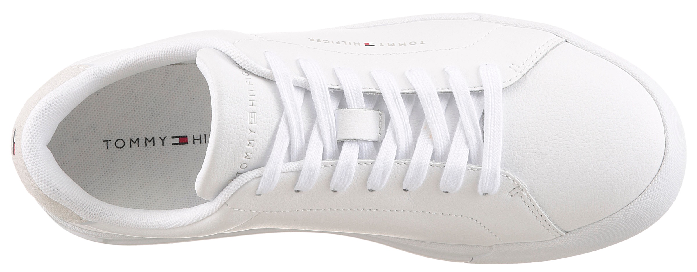 Tommy Hilfiger Sneaker »TH COURT LTH DETAIL ESS«, Freizeitschuh, Halbschuh, Schnürschuh mit seitlichem Logoschriftzug
