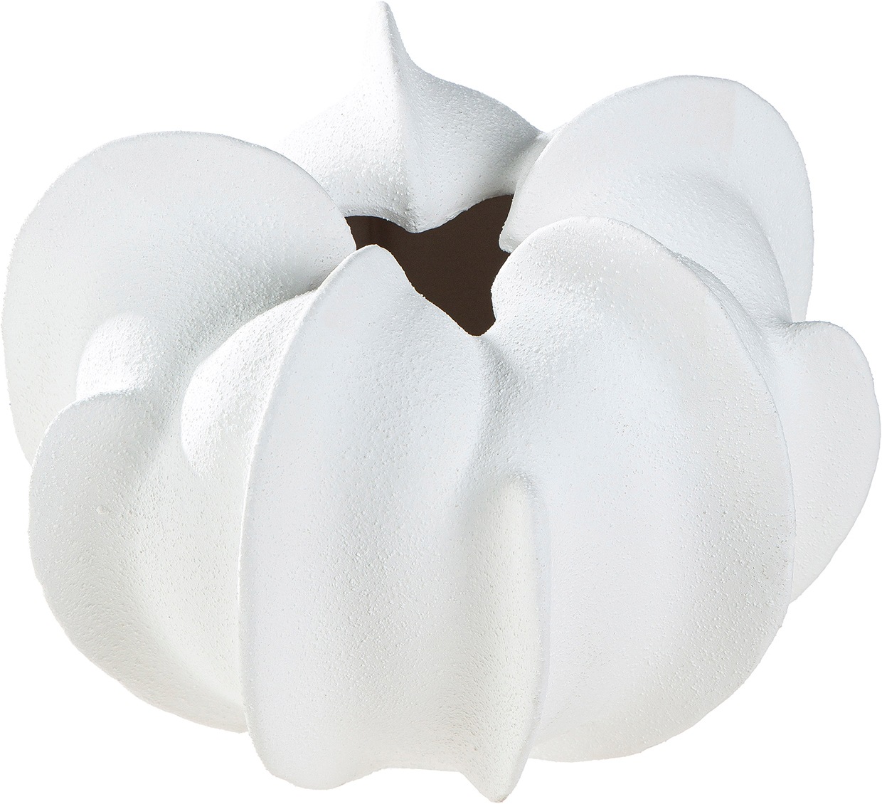 GILDE Tischvase "Vase Coquille weiß H. 20 cm" Blumenvase, Dekovase, Muscheloptik, maritim, modern, Geschenkartikel