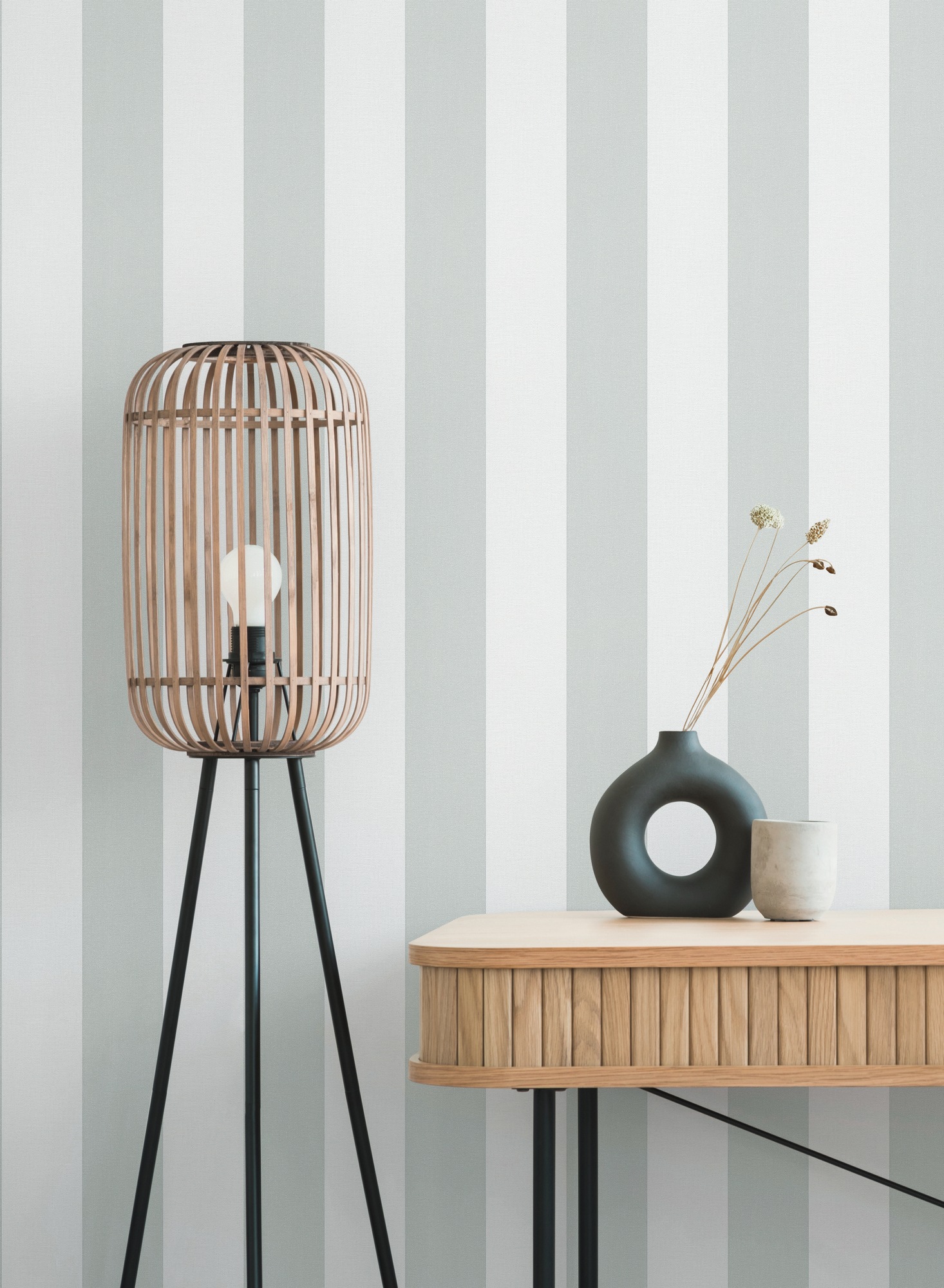 A.S. Création Vliestapete »Pure Elegance Streifen Tapete Mustertapete Landhaus Landhaus«, matt, Vliestapete gestreift für Schlafzimmer Küche Wohnzimmer Streifen Flur