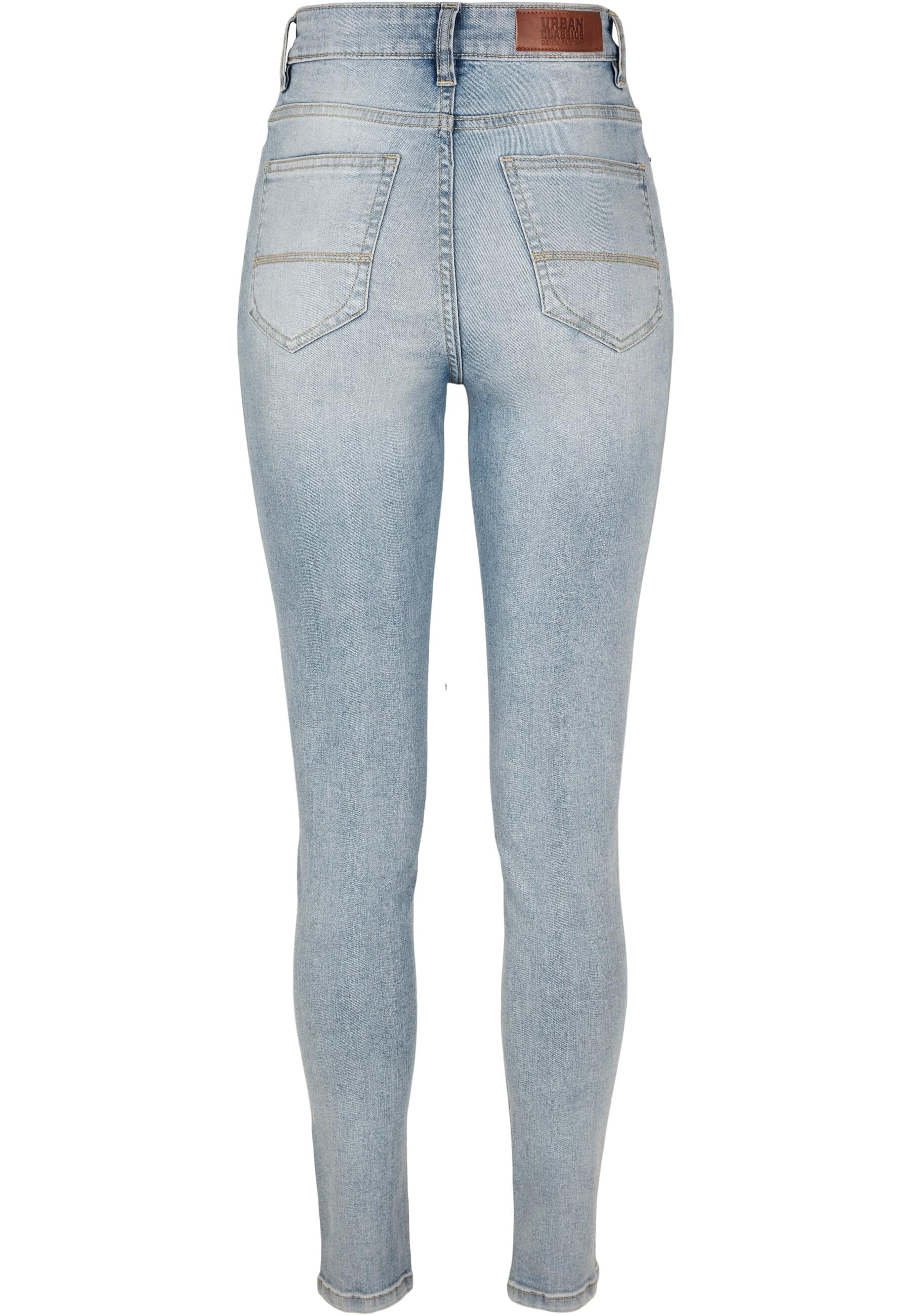 URBAN CLASSICS Bequeme Jeans »Urban Classics Damen Ladies High Waist Slim Jeans«, (1 tlg.)