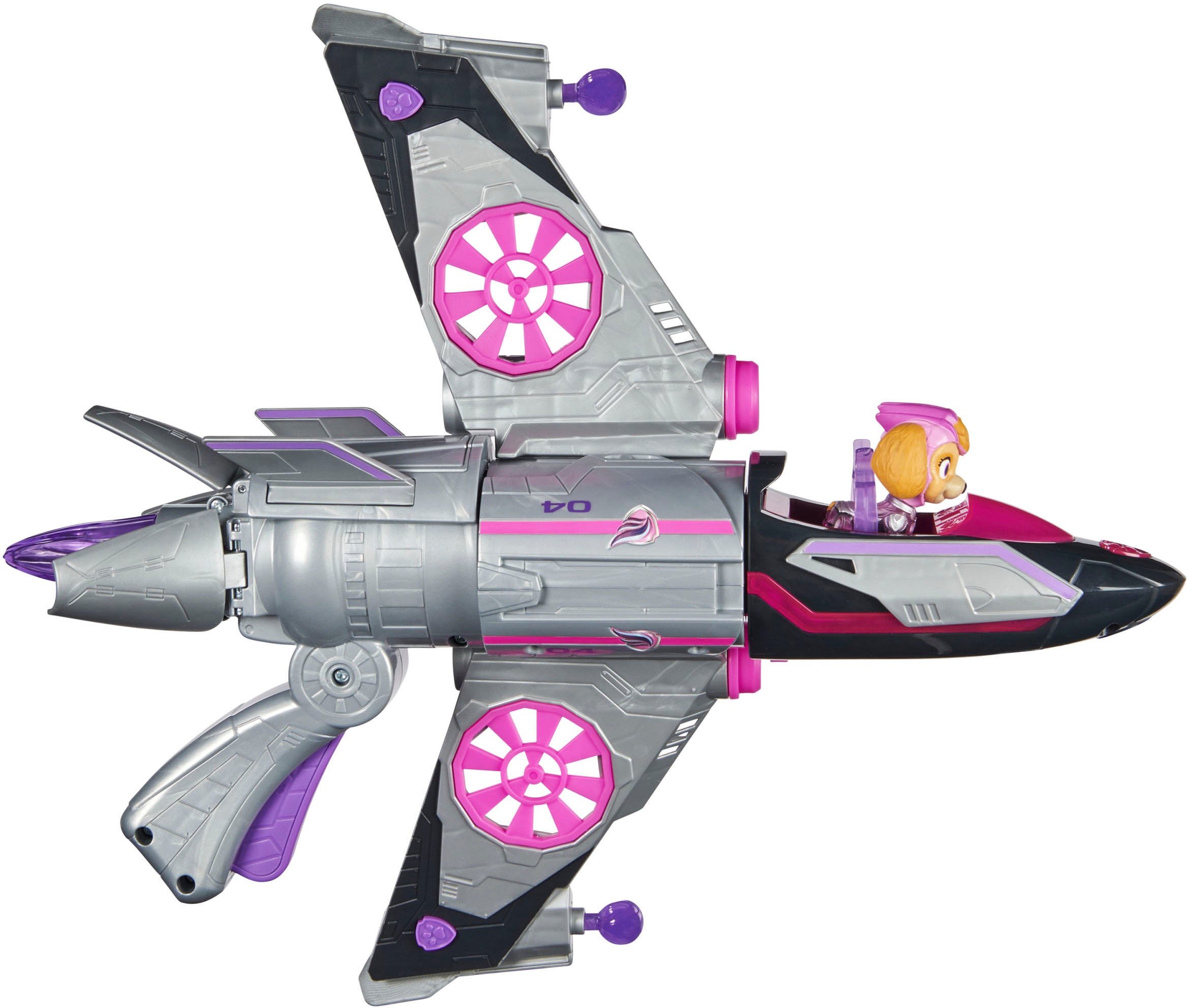 Spin Master Spielzeug-Flugzeug »Paw Patrol - Movie II - Skyes Deluxe Jet-Flieger«, inkl. Skye Figur, mit Licht- und Soundeffekt