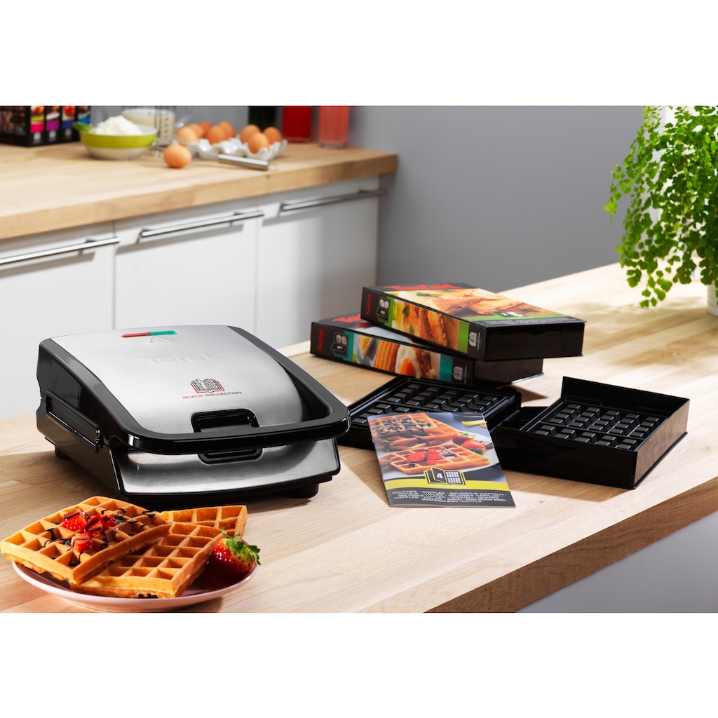 Tefal 2-in-1-Kombi-Waffeleisen »SW852D Snack Collection«, 700 W, antihaftbeschichte Platten, spülmaschinengeeignet, viele Funktionen