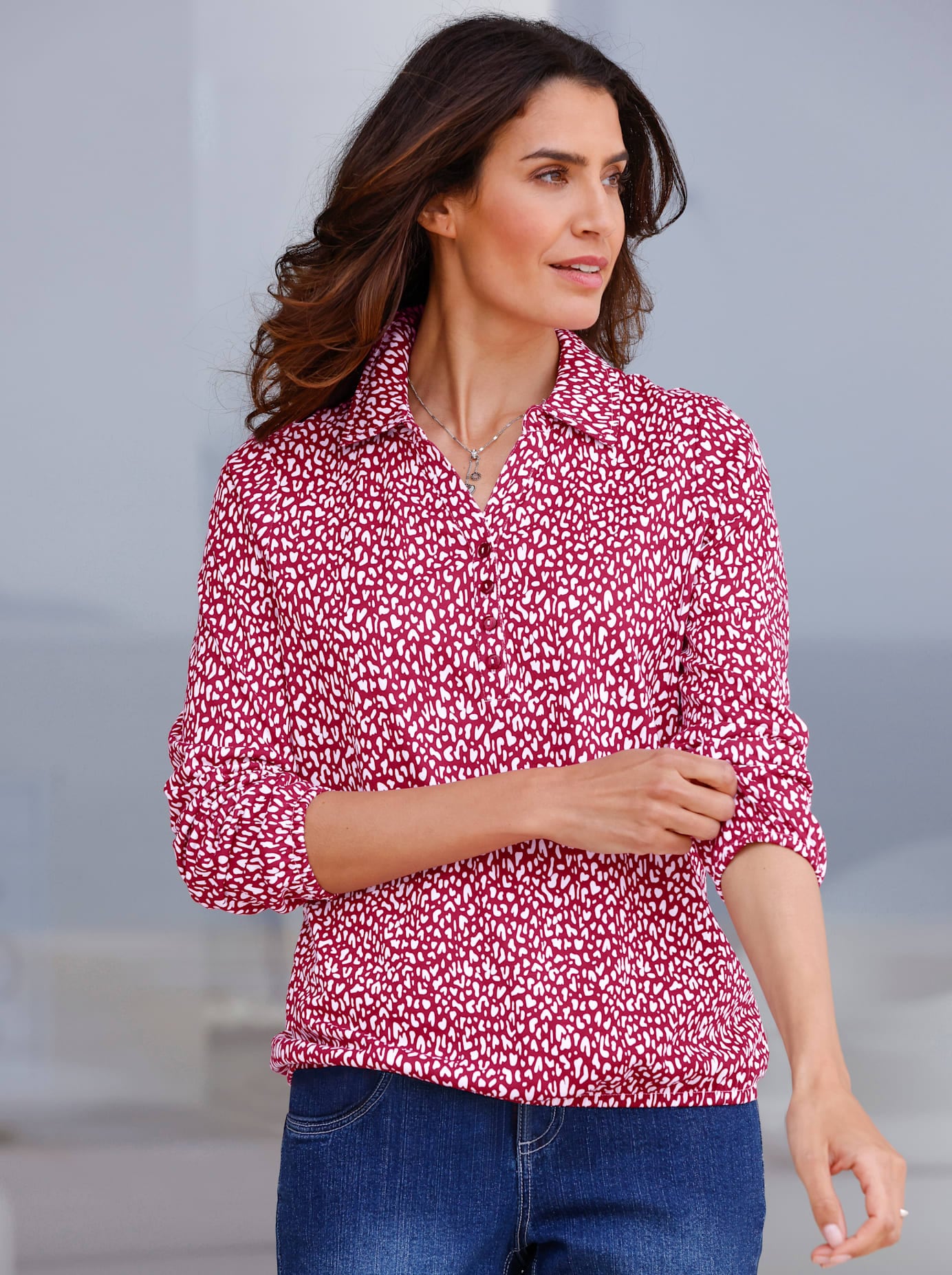 Inspirationen Poloshirt "Langarm-Shirt" 1 Stk. tlg. günstig online kaufen