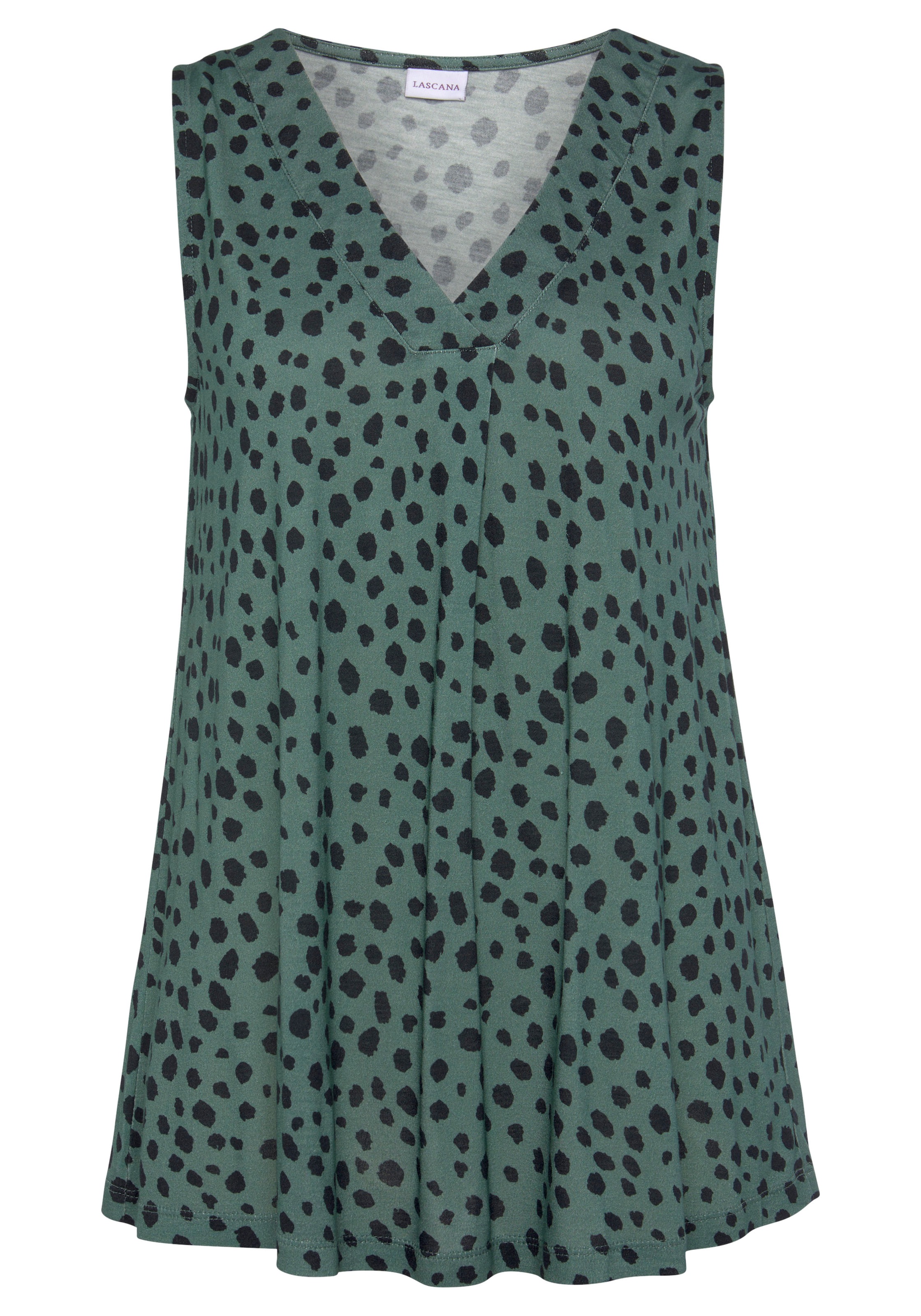LASCANA Tanktop, mit Alloverprint, Sommertop, ärmellos günstig online kaufen