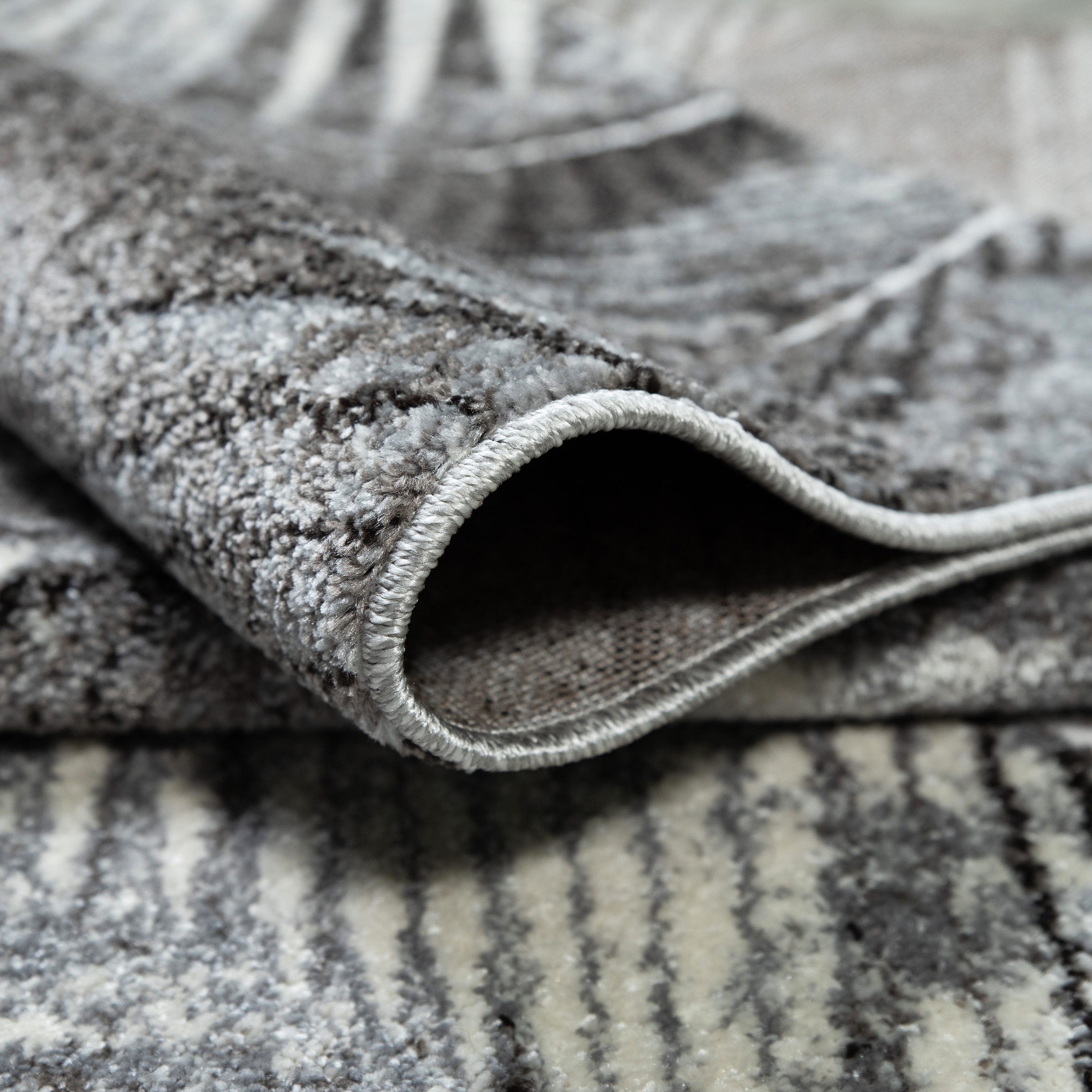 my home Teppich »Kiliv, Modernes Blatt Design«, rechteckig, 9 mm Höhe, mit besonders weichem Flor, Kurzflor