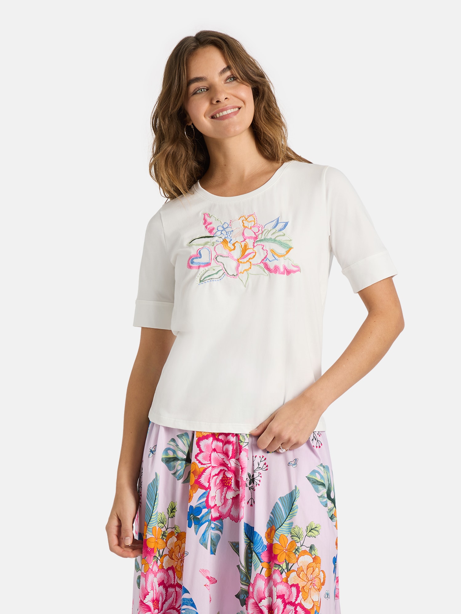 Lieblingsstück T-Shirt "DianeL" mit Stickerei, Rundhalsform günstig online kaufen