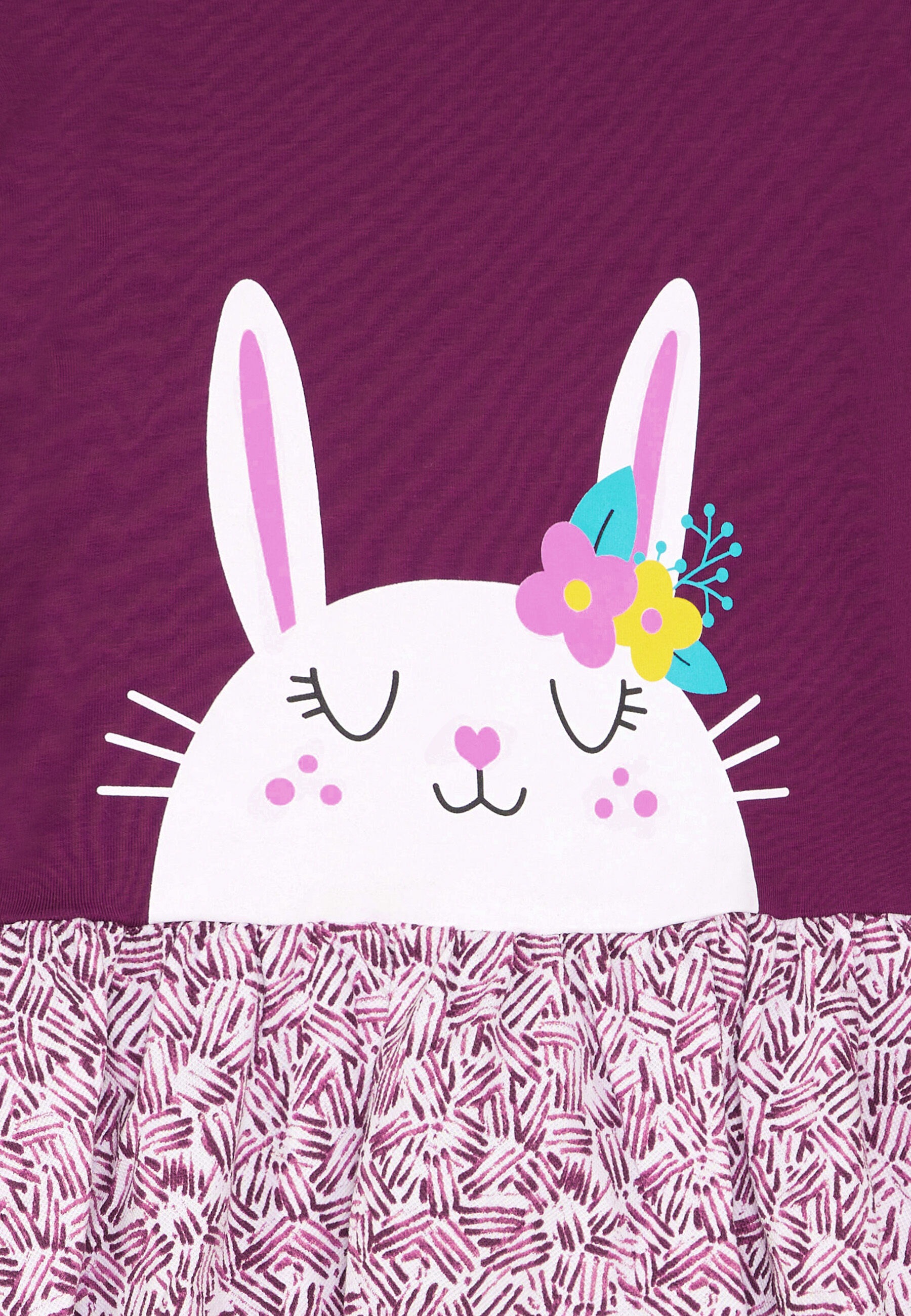 Denokids Shirtkleid »Cute Bunny«, (1 tlg.), mit niedlichem Hasen-Print