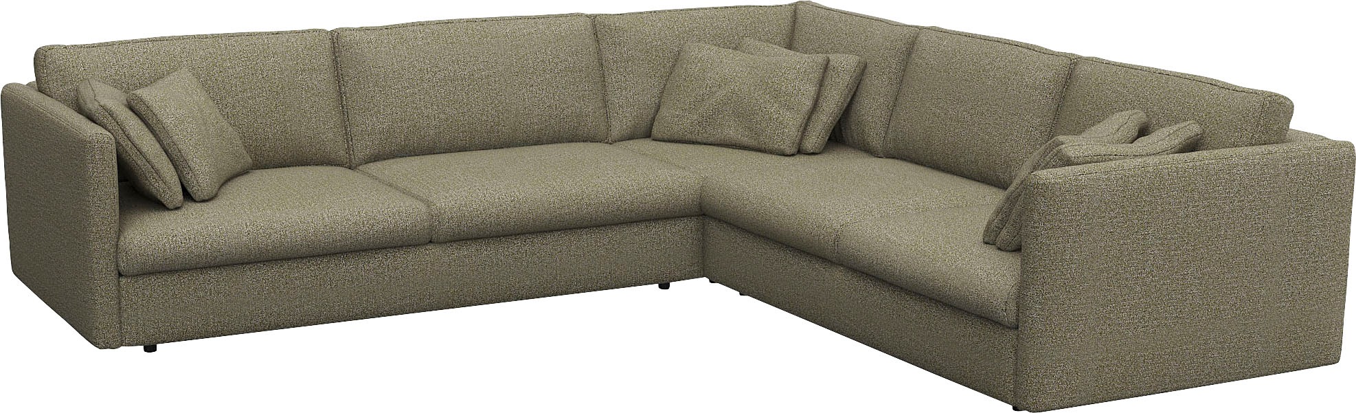FLEXLUX Ecksofa »Lovane, elegant und zeitlos, bequem, L-Form«, Weich & anschmiegsam, große Sitztiefe auf Kaltschaum, Dekokissen inkl.