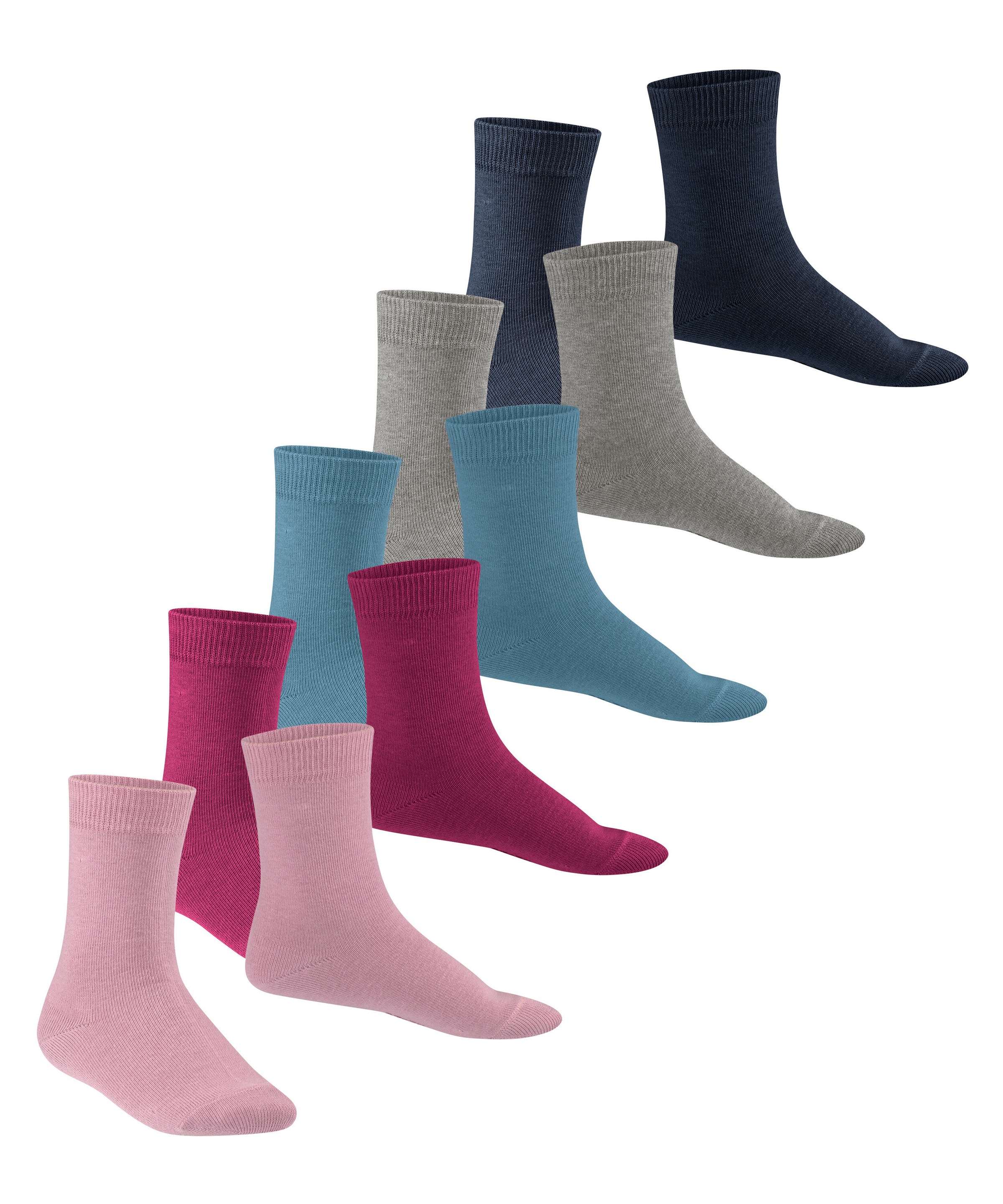 Esprit Socken »Solid Mix« 5 Paar,  uni Socken, Basic Vorteilspack, geripptes Bündchen