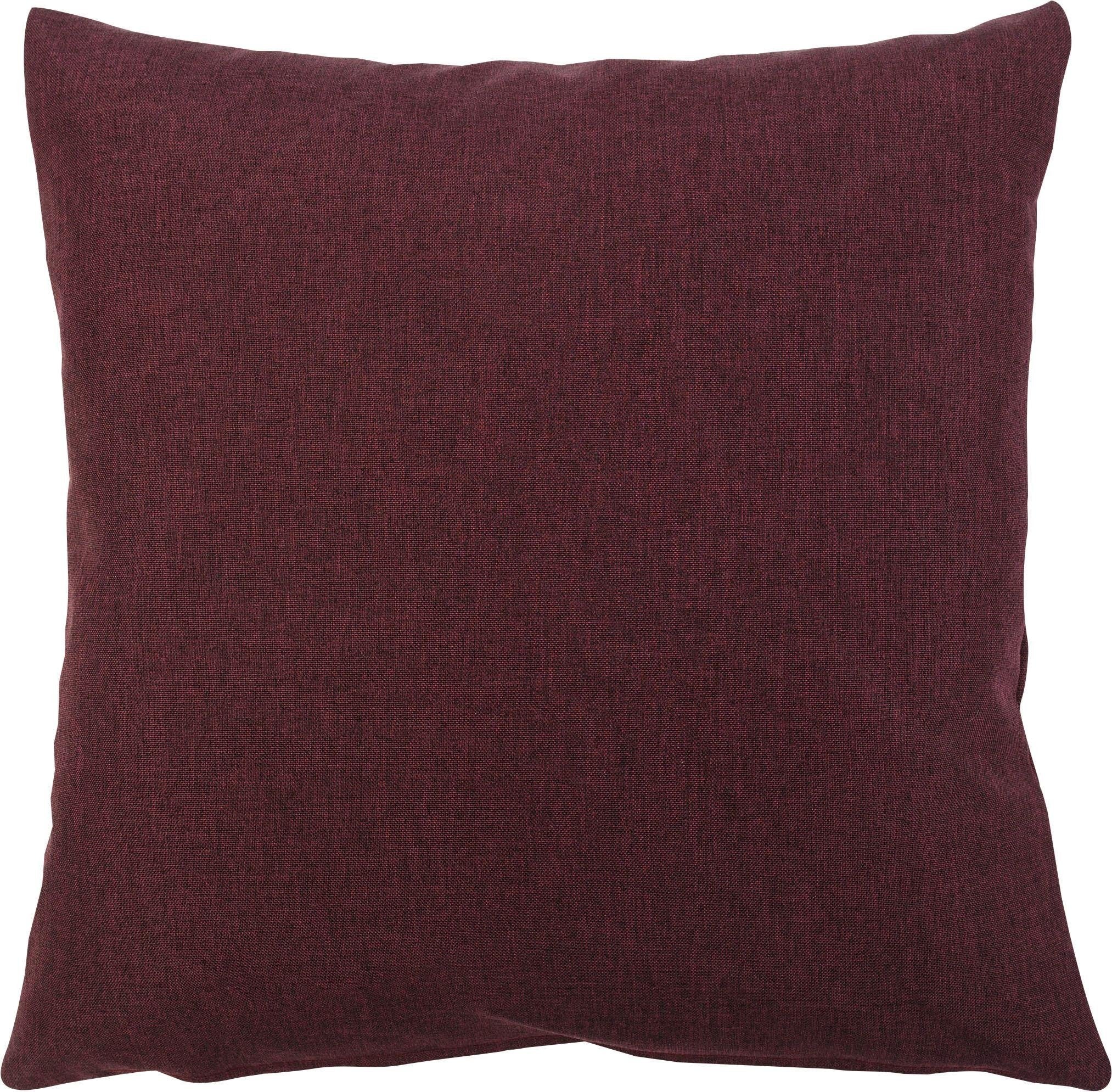 Dekokissen GÖZZE "Milano", lila (beere, unifarben), B:40cm L:40cm, Polyester, Dekokissen_Sitzkissen_Kissenhüllen, mit Reißverschluss, Kissenhüle ohne Füllung, 2 Stück