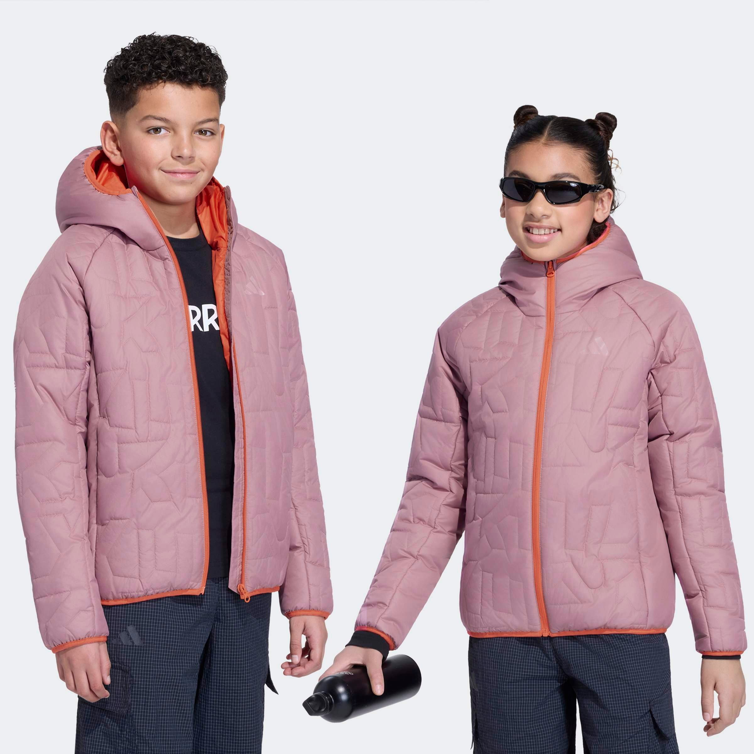 adidas TERREX Outdoorjacke "KIDS XPERIOR CLIMAWARM GEFÜTTERTE" für Kinder, mit durchgehendem Reißverschluss, aus Ripstop-Material