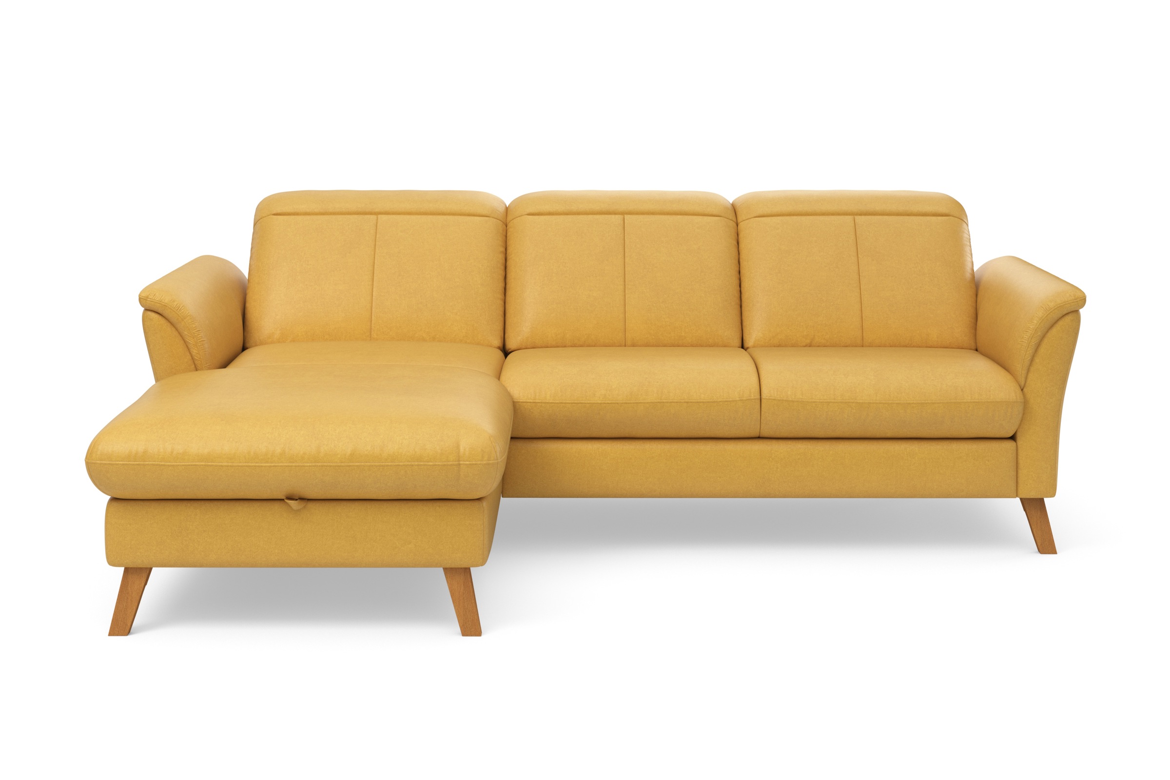 Ecksofa SIT & MORE "Romero L-Form", gelb (dijon), B:245cm H:91cm T:178cm, 100% Polyester, Sofas, Ecksofa, wahlweise mit oder ohne Relax-Funktion, Bettfunktion, Bettkasten 7