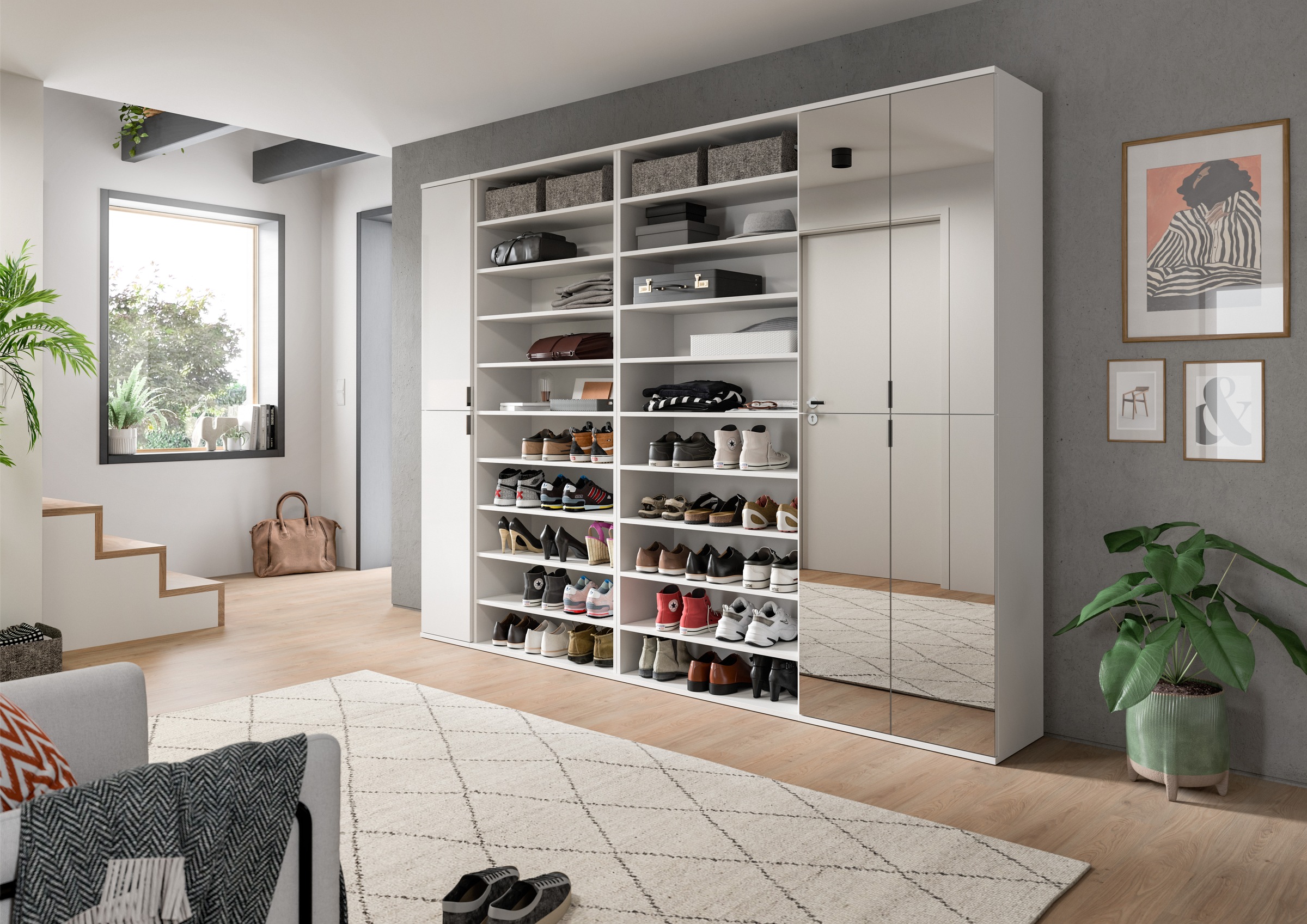 INOSIGN Garderoben-Set, (4 St.), Trondheim, Garderobenset 4-tlg.Breite 232 cm, Flur, Diele, Kombination